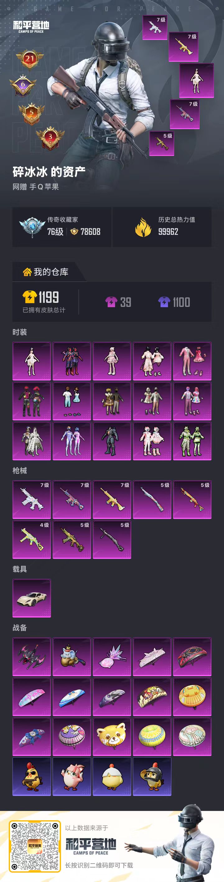 HPSJ4116232和平精英账号详情图2