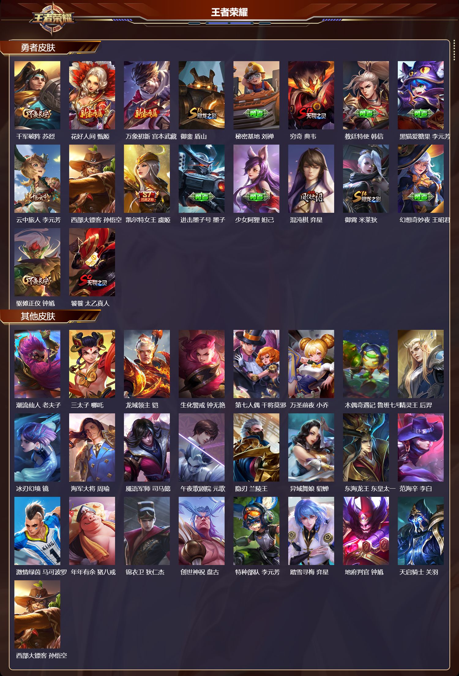 WZMK4211626王者荣耀账号详情图3