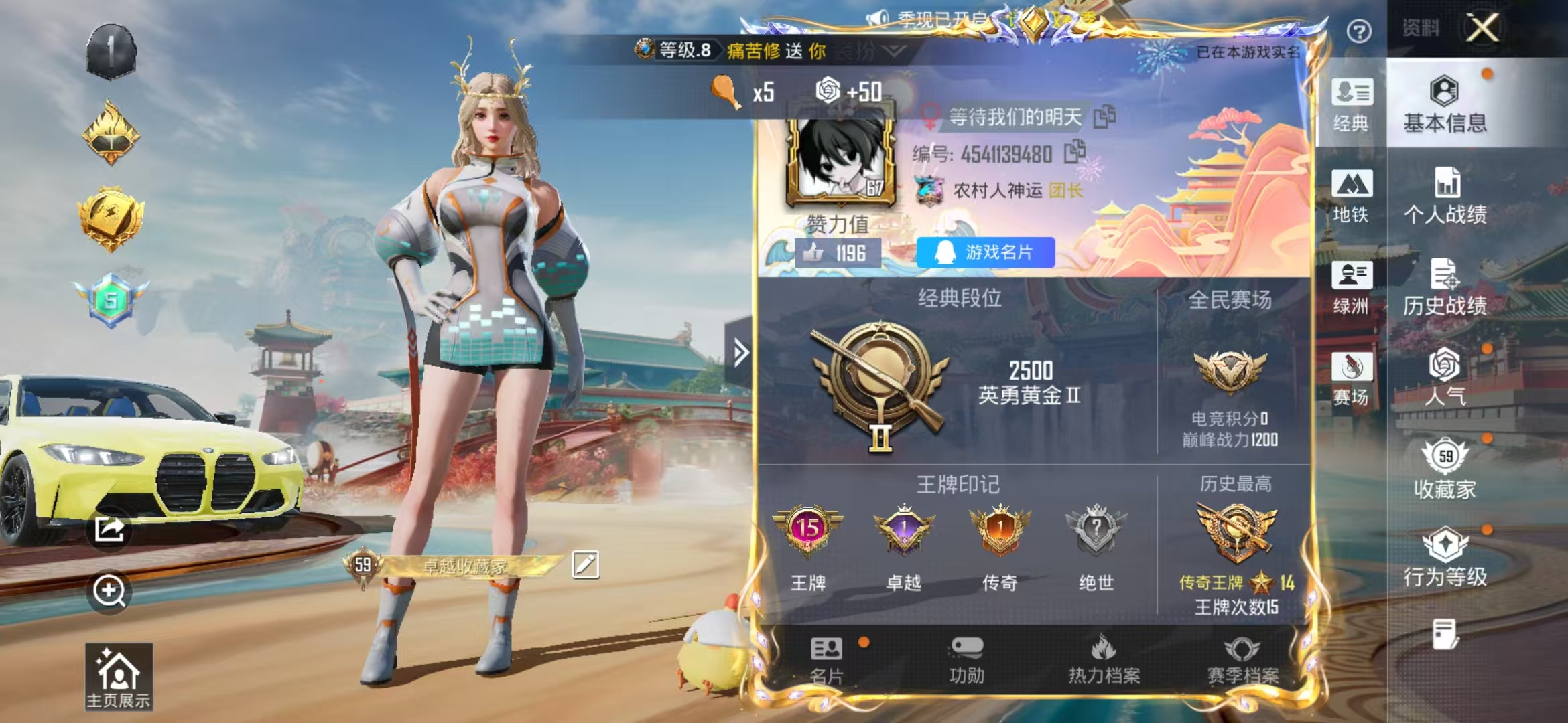 HPSJ4154045和平精英账号详情图3