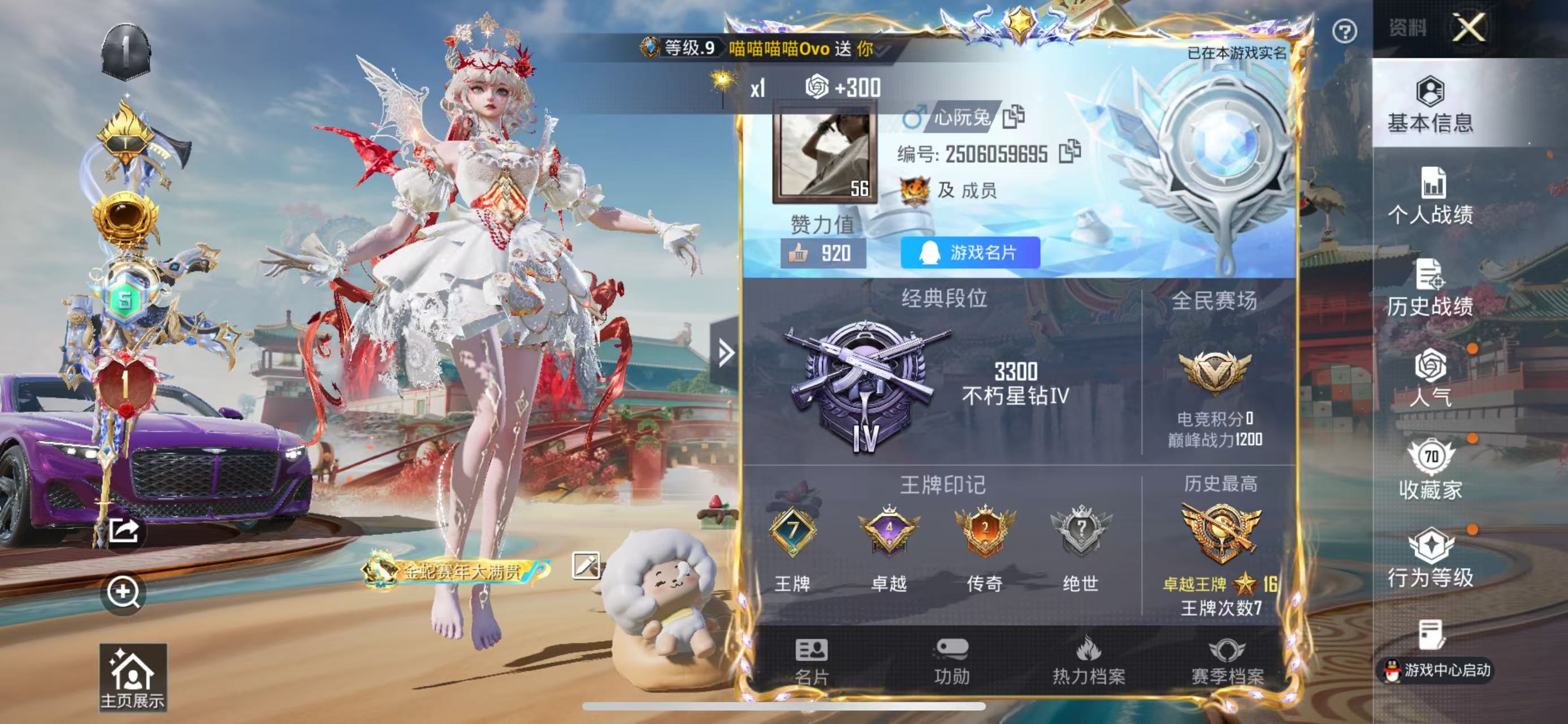 HPSJ4153994和平精英账号详情图3