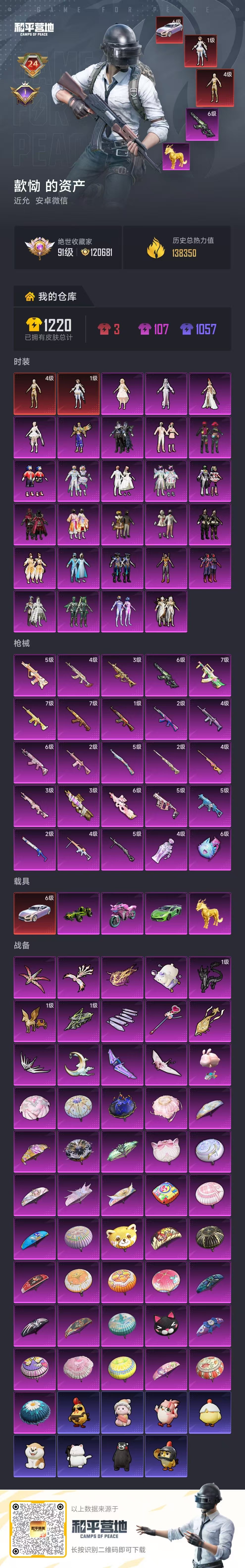 HPSJ4154435和平精英账号详情图2