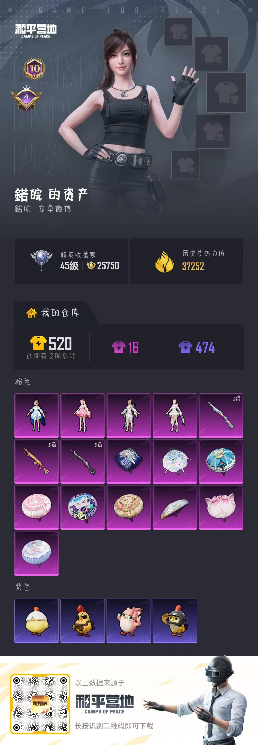 HPSJ4154136和平精英账号详情图2