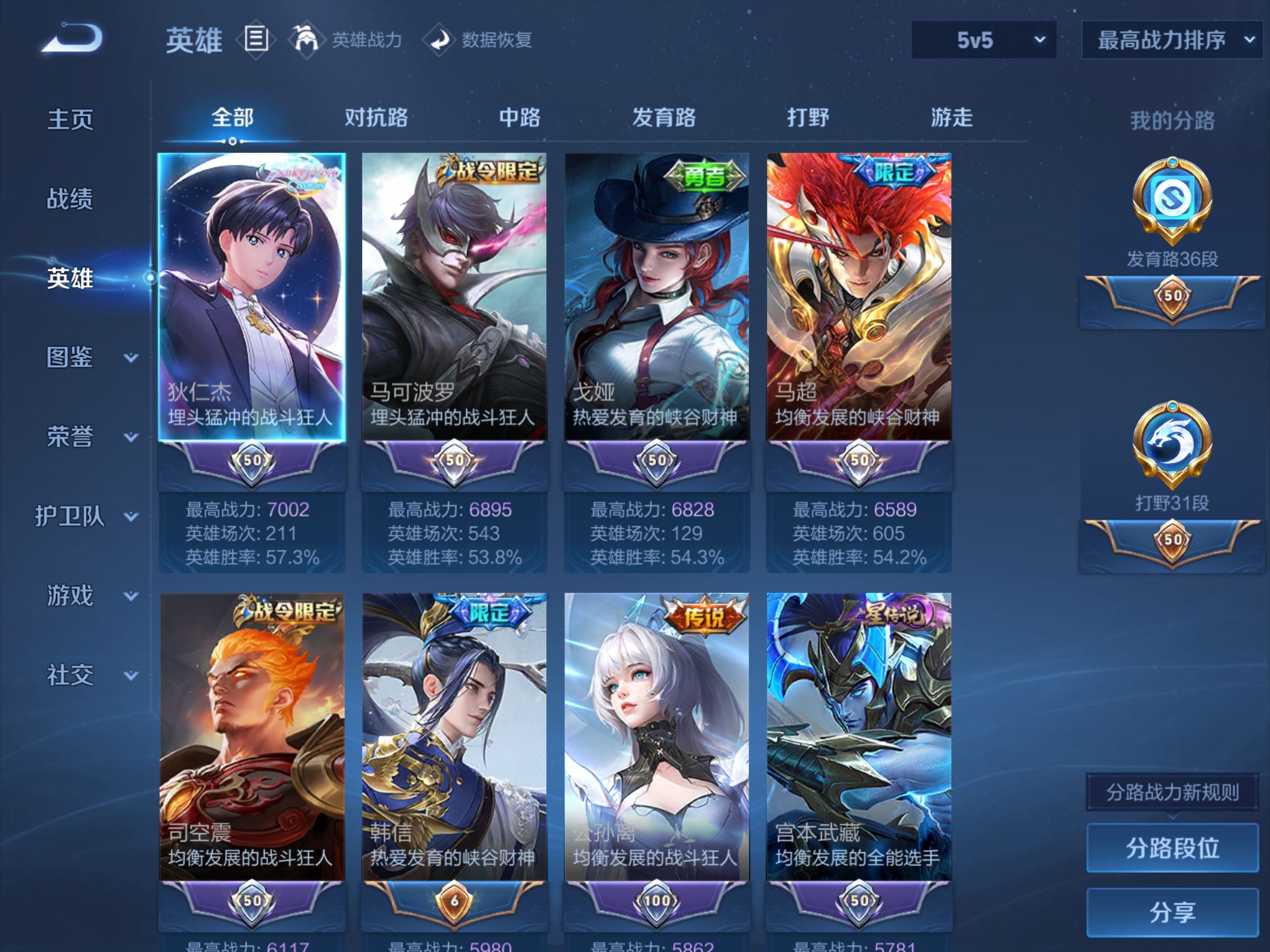 WZCMW4320989王者荣耀账号详情图1