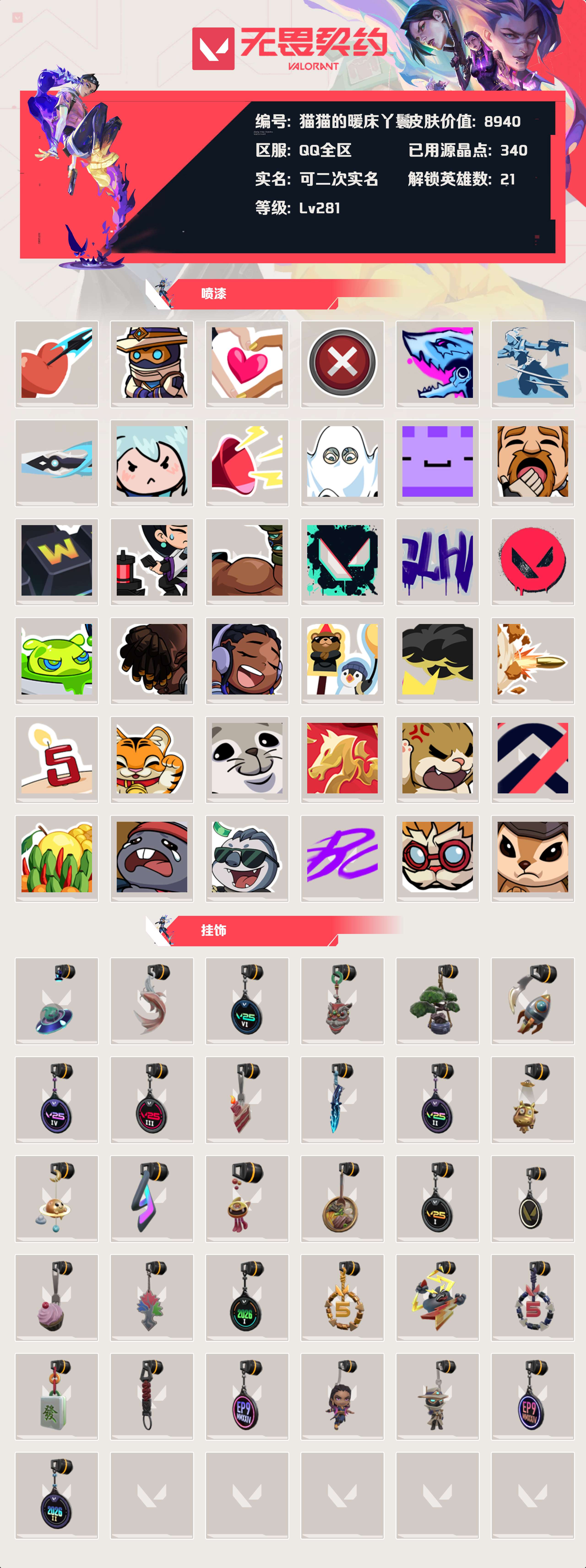 WWQLX430522无畏契约账号详情图2