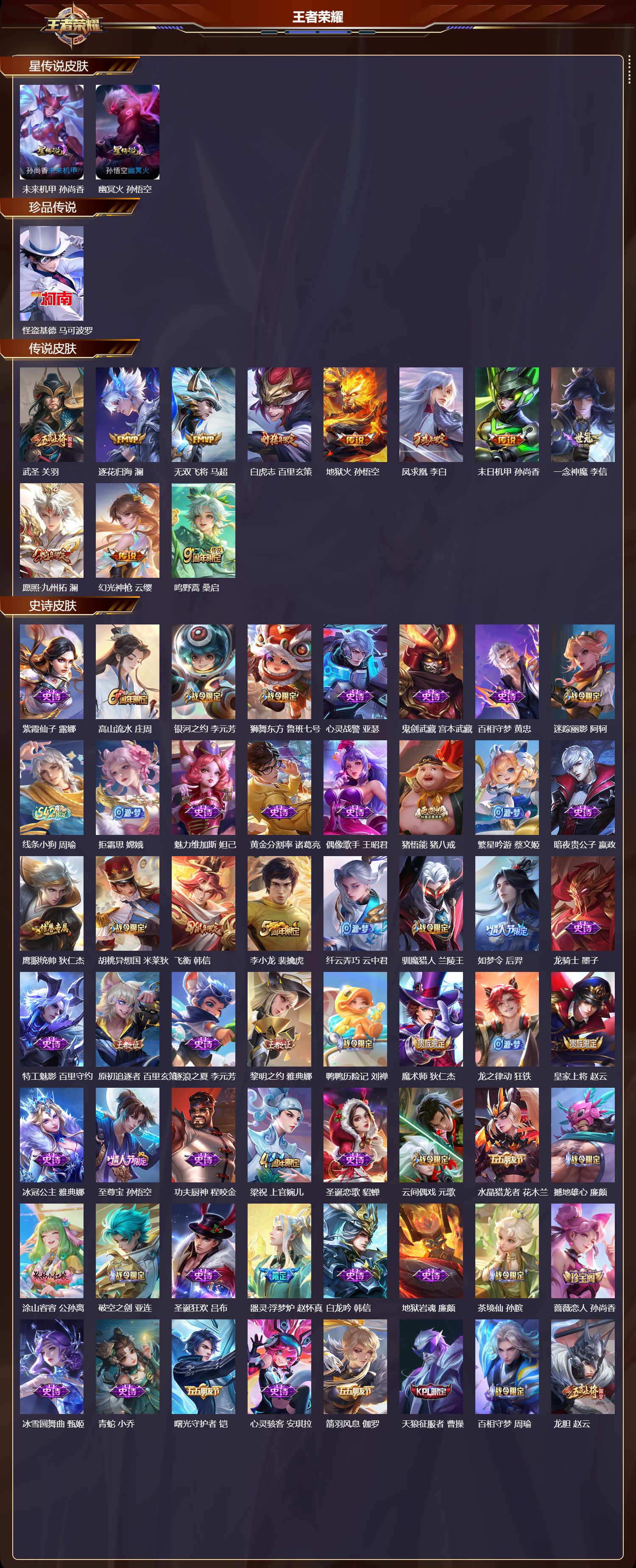 WZMK4295977王者荣耀账号详情图1