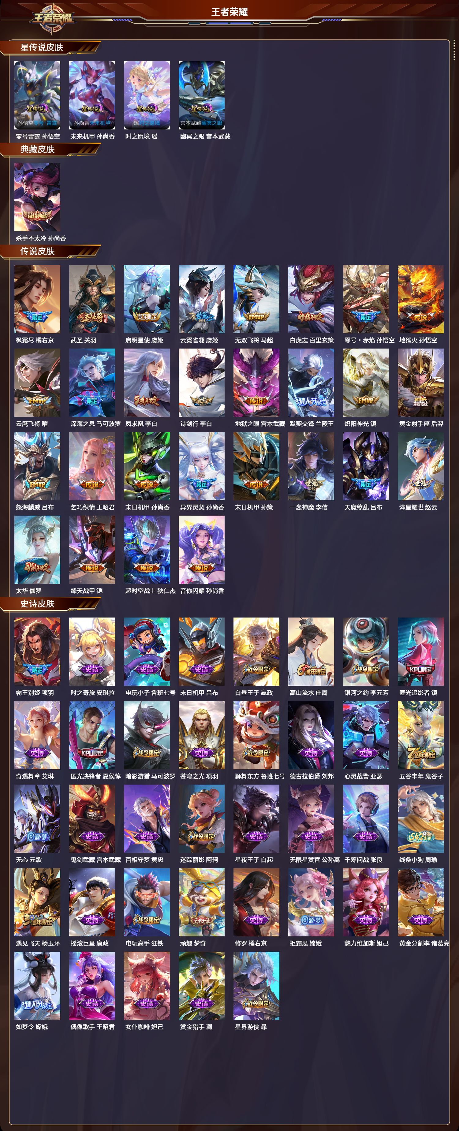 WZLX4299155王者荣耀账号详情图2