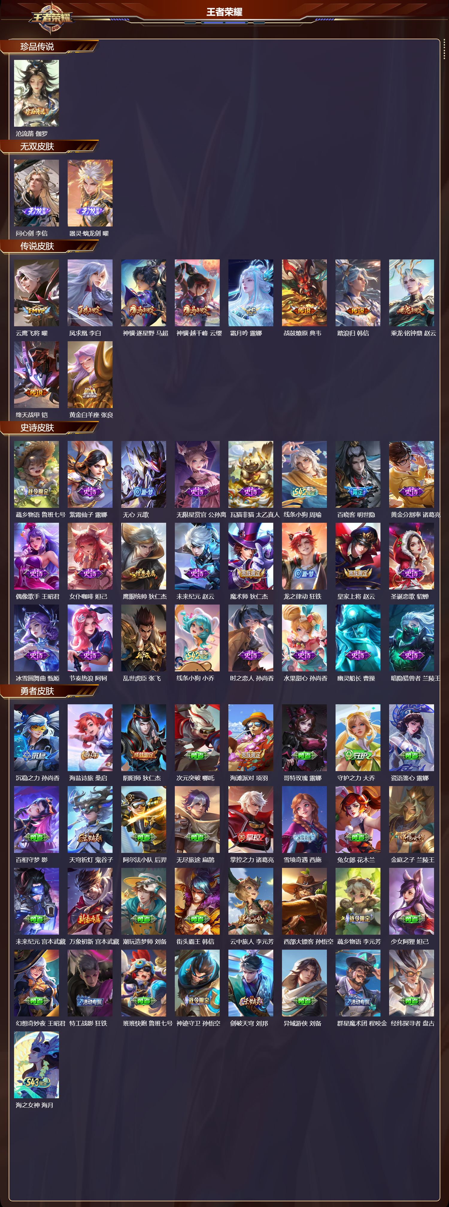 WZMK4295953王者荣耀账号详情图1