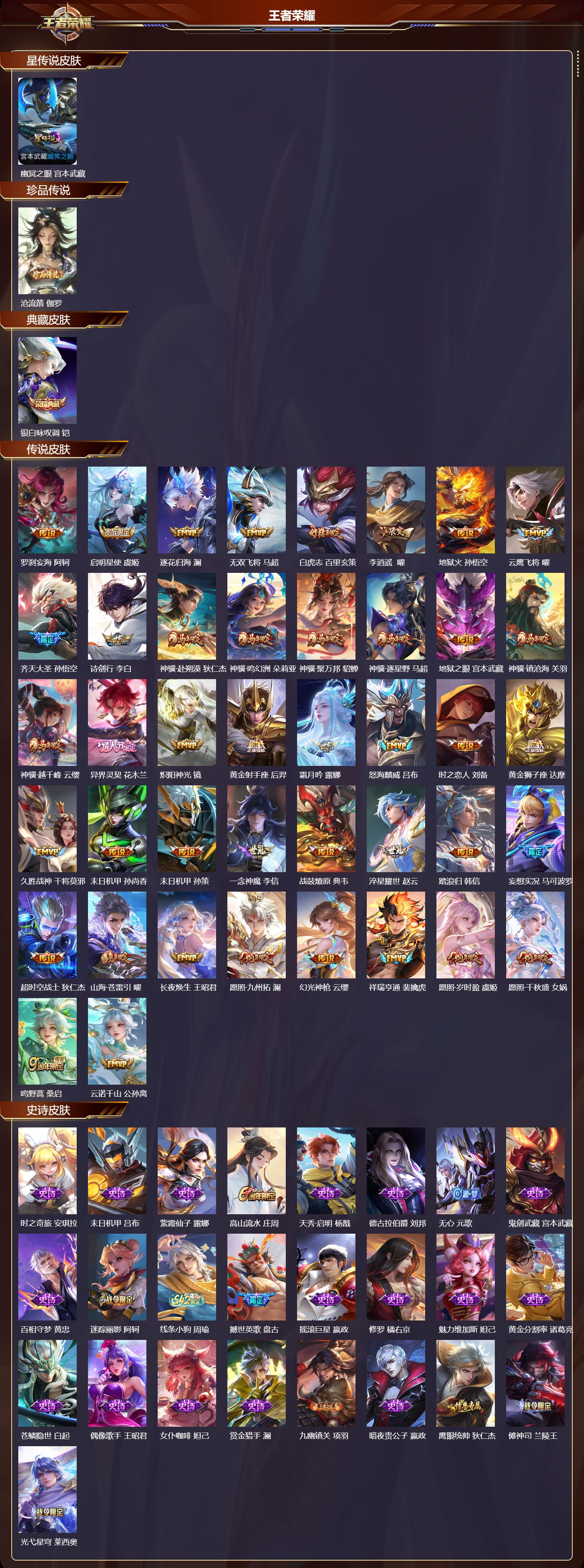 WZMK4296783王者荣耀账号详情图1