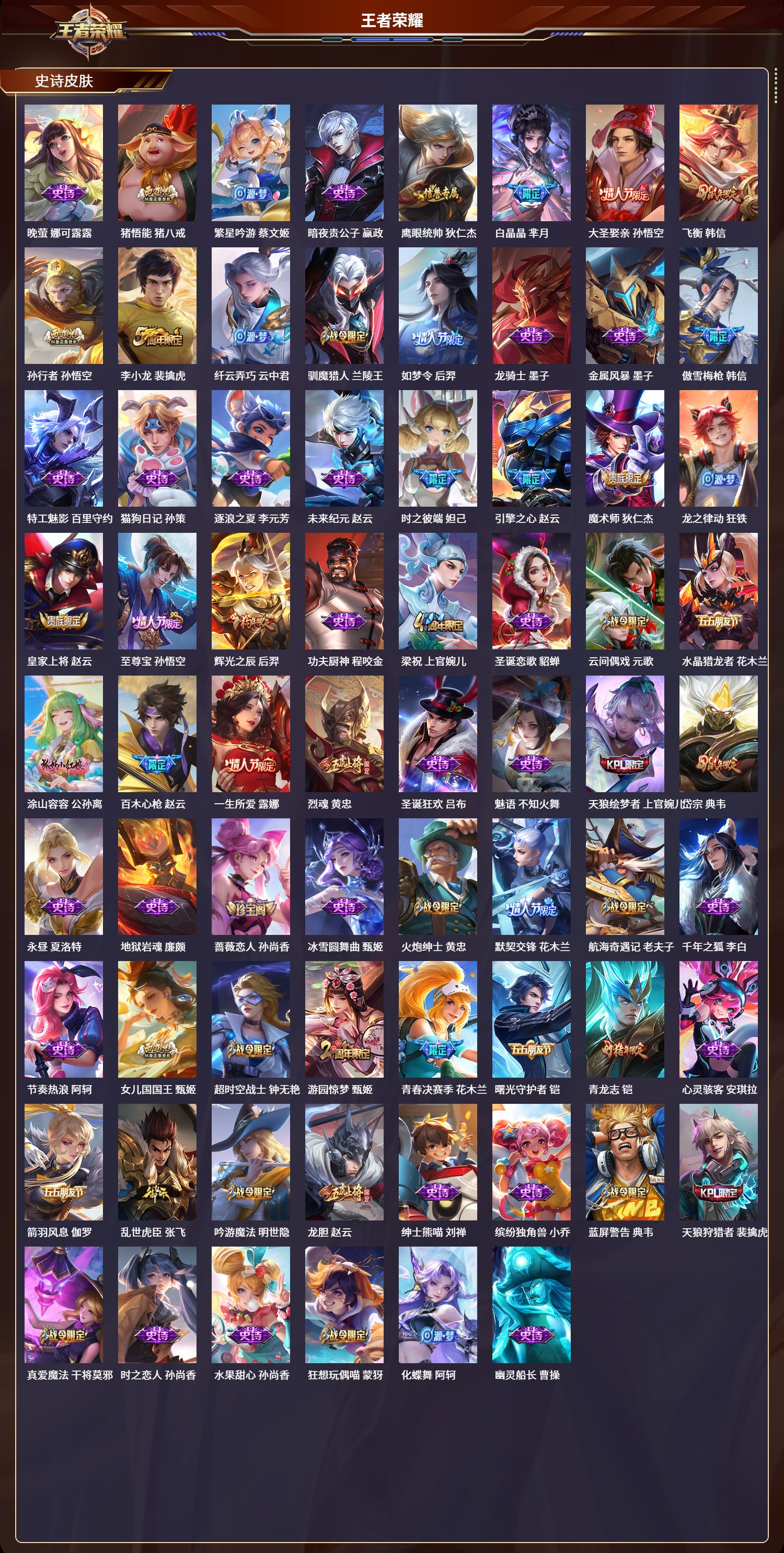 WZLX4299155王者荣耀账号详情图3