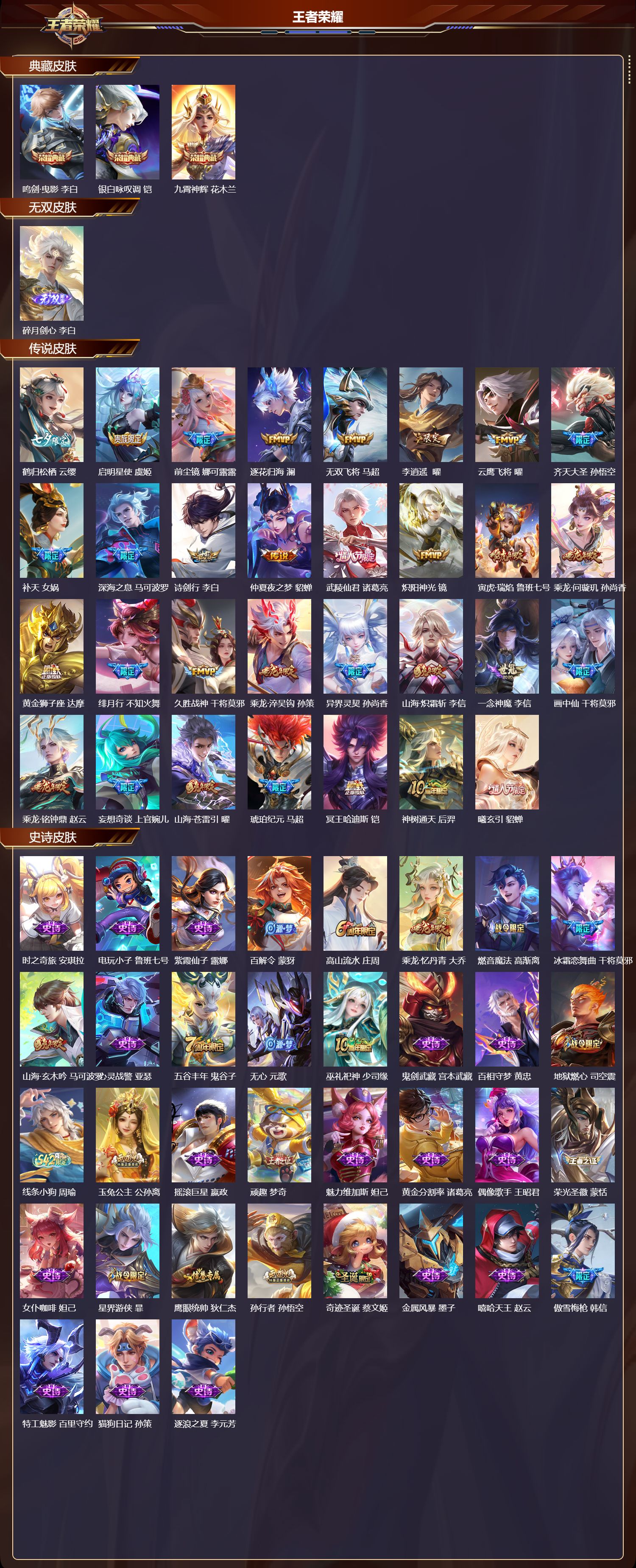 WZMK4296081王者荣耀账号详情图1