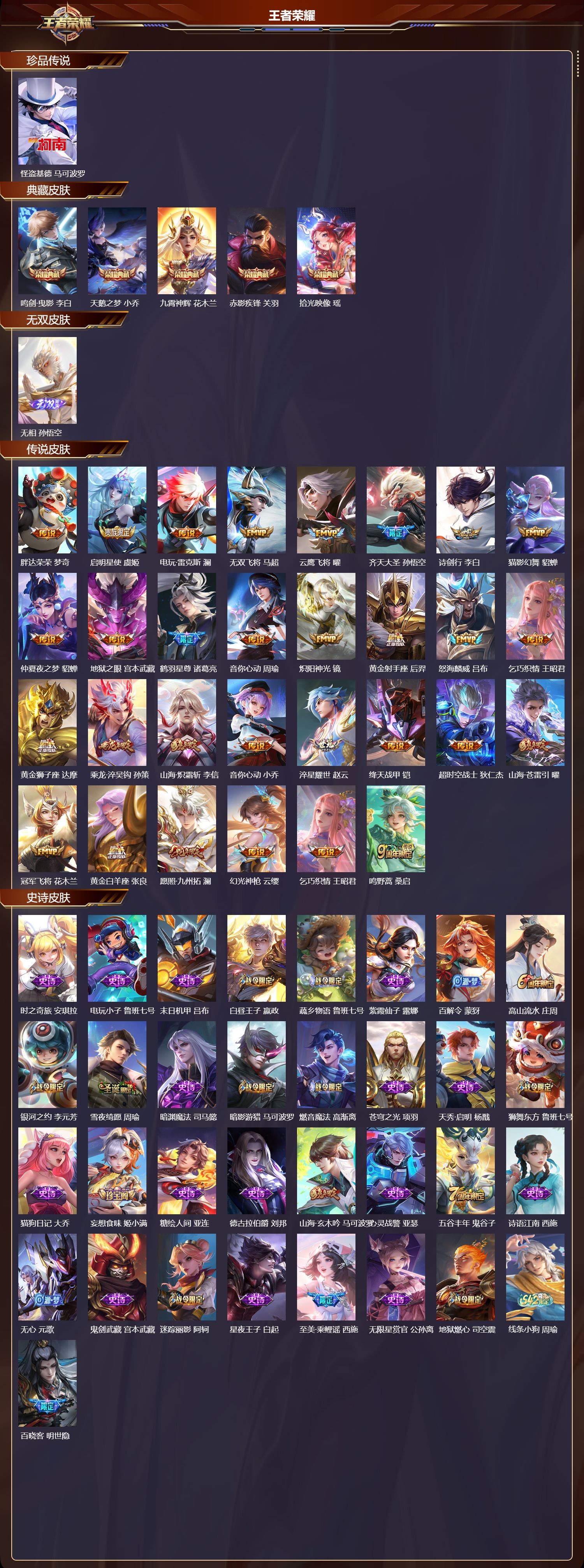 WZMK4302030王者荣耀账号详情图1