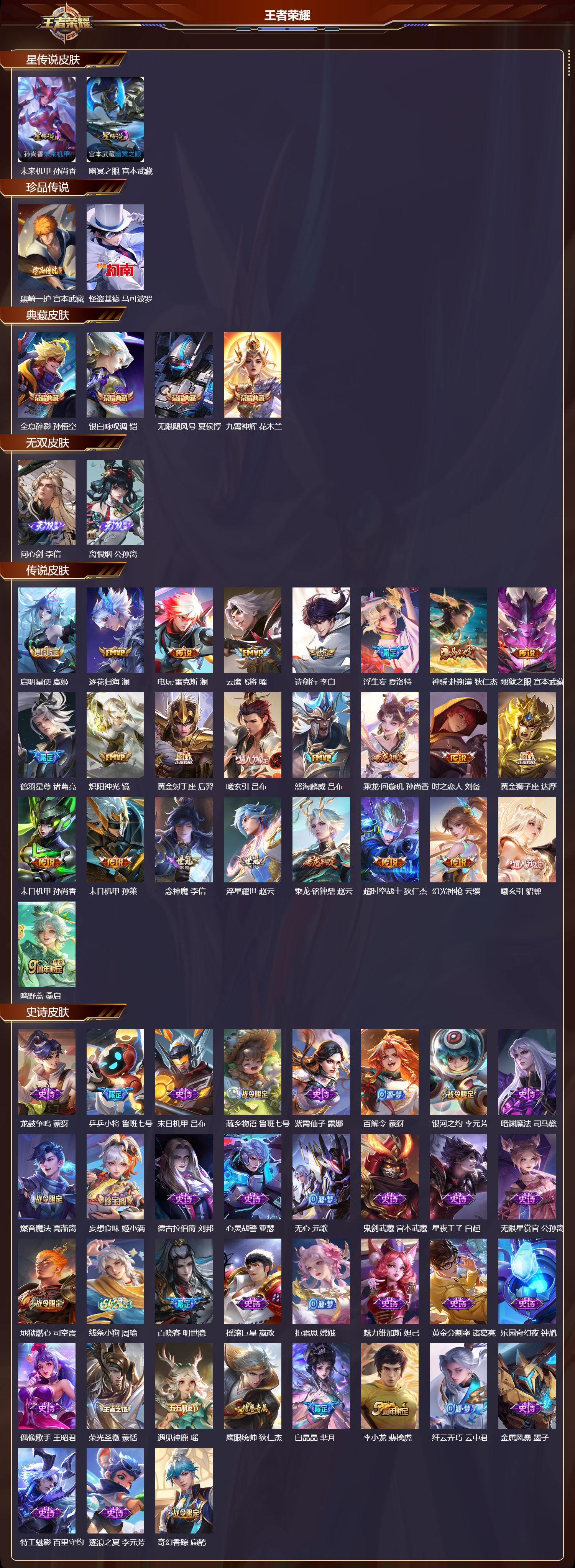 WZMK4302945王者荣耀账号详情图1