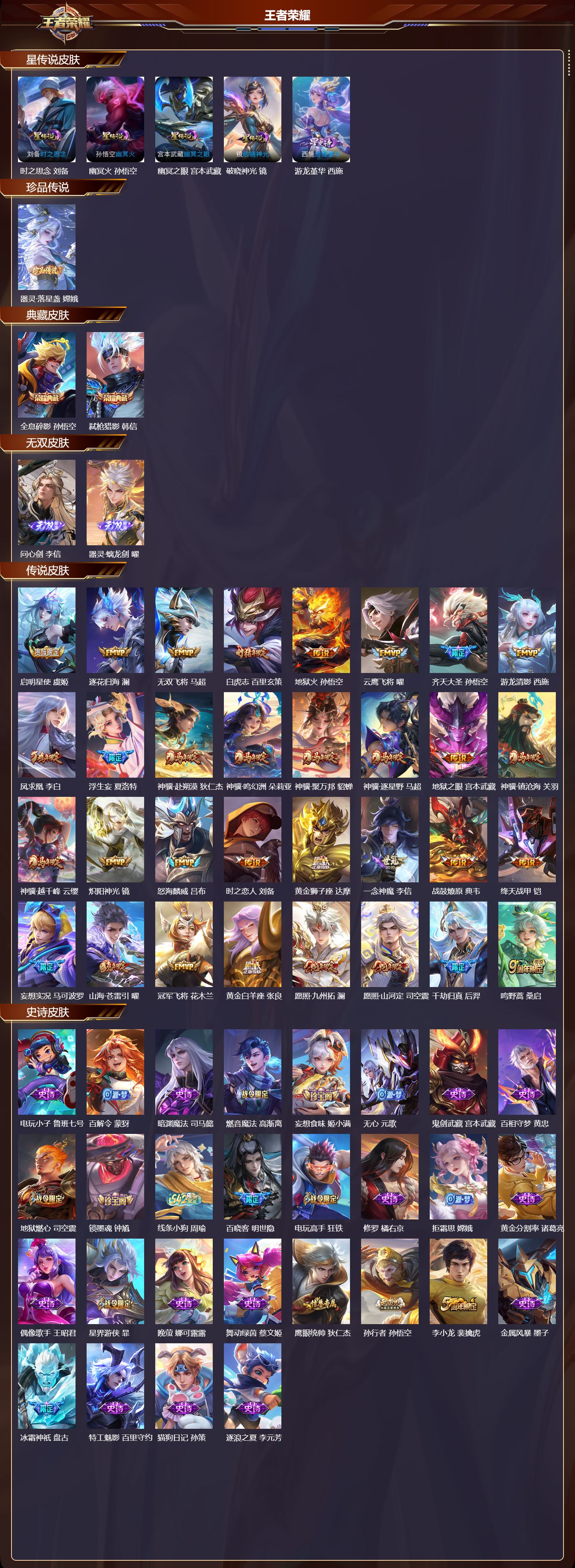 WZQM4304068王者荣耀账号详情图2