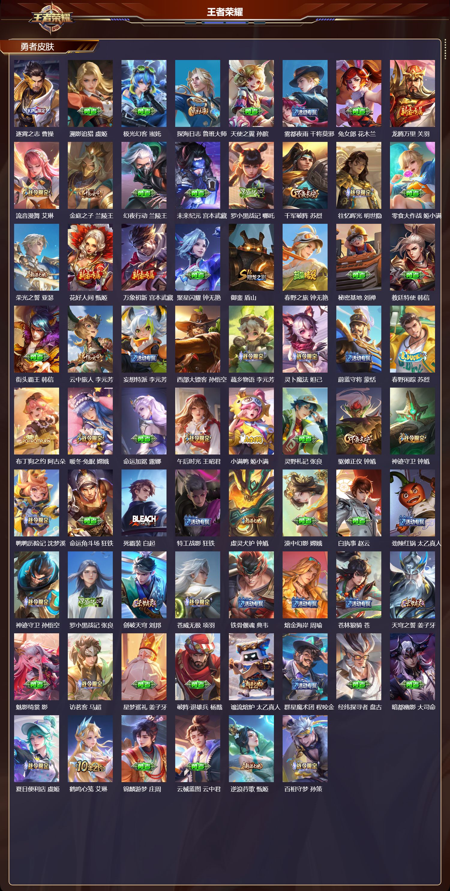 WZMK4302263王者荣耀账号详情图4