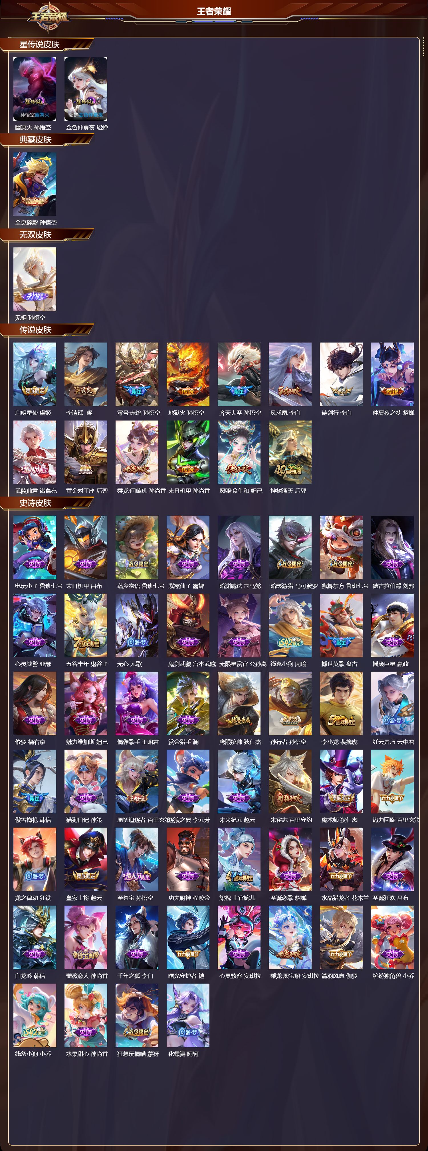 WZMK4302664王者荣耀账号详情图1