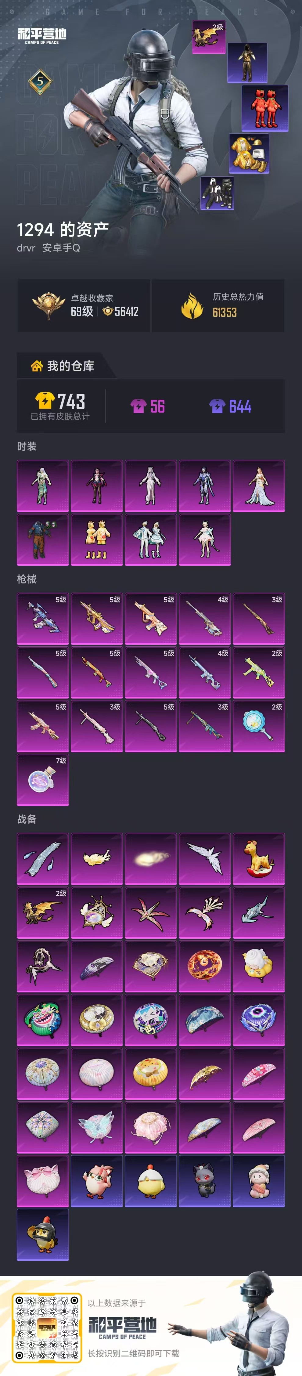 HPCMW4184824和平精英账号详情图1