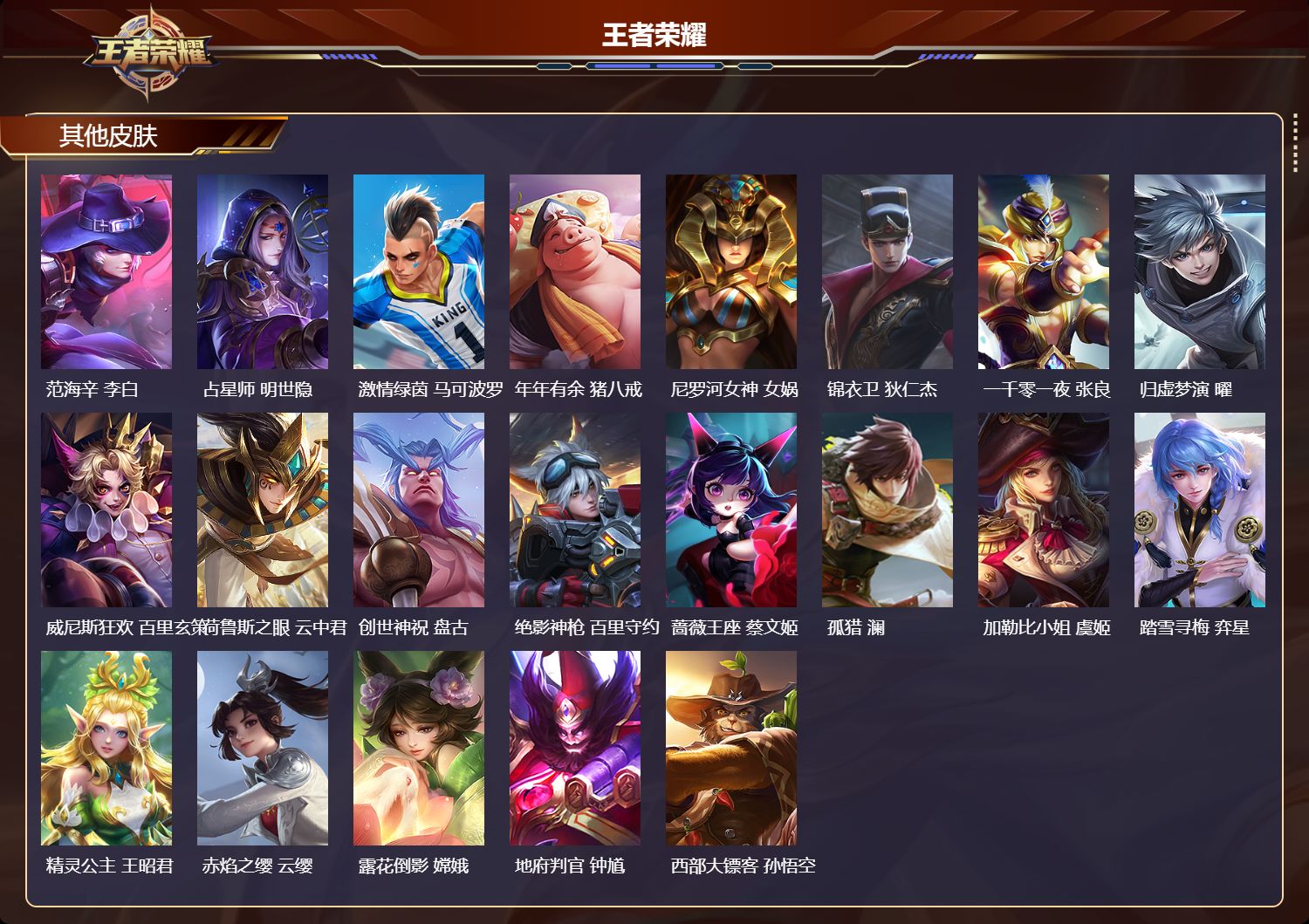 WZMK4302665王者荣耀账号详情图4