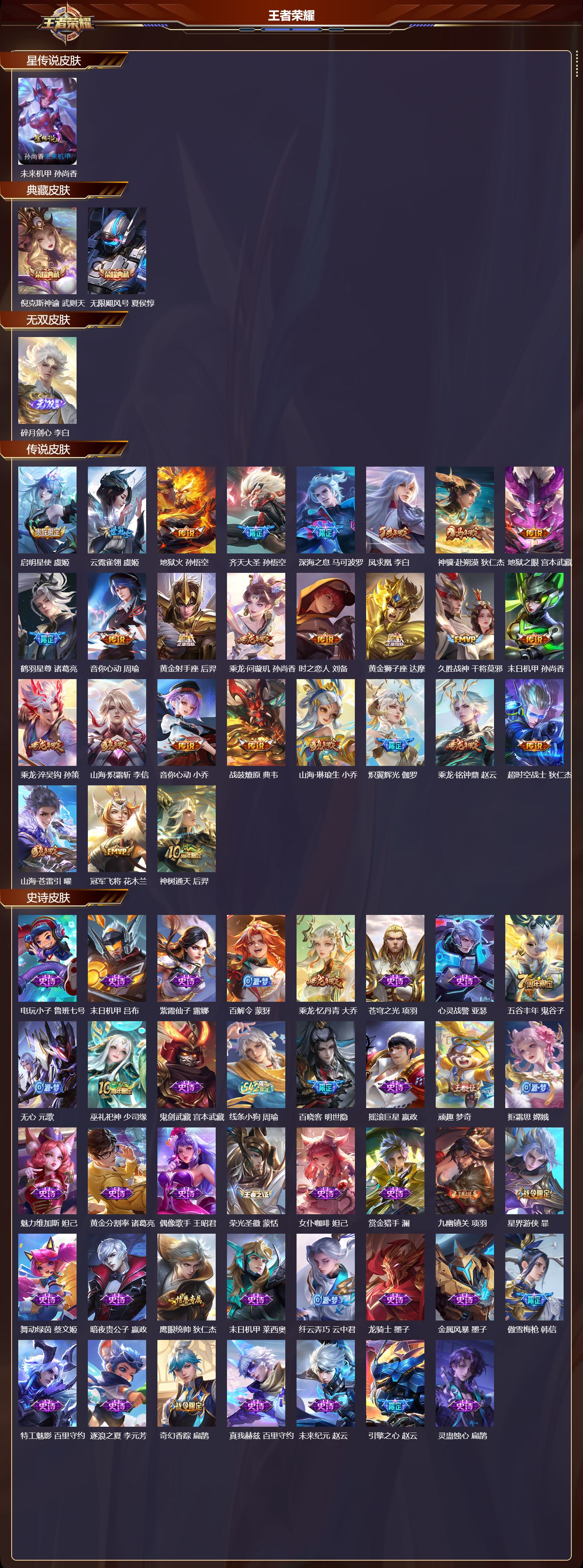 WZMK4301937王者荣耀账号详情图1