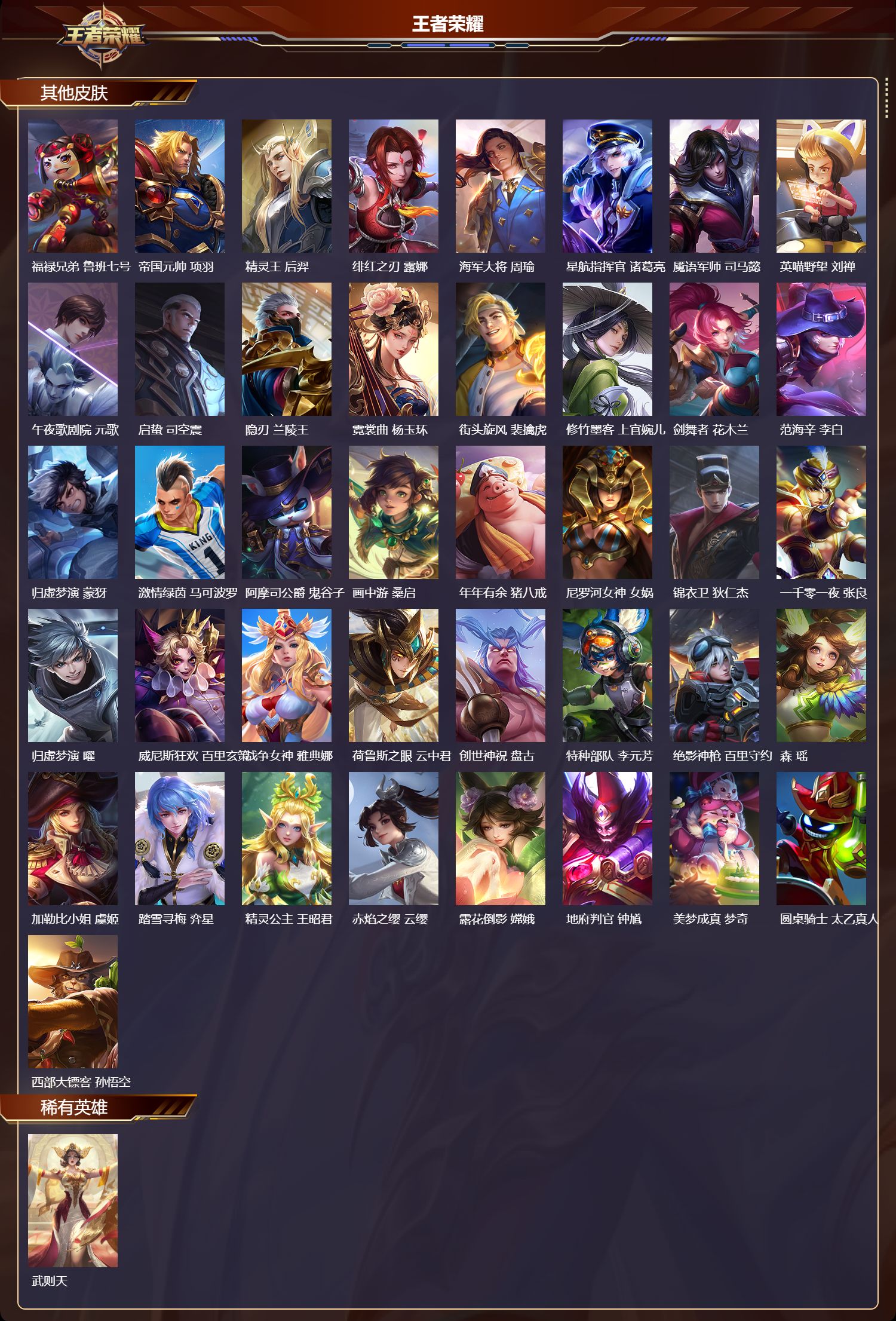 WZMK4303022王者荣耀账号详情图3