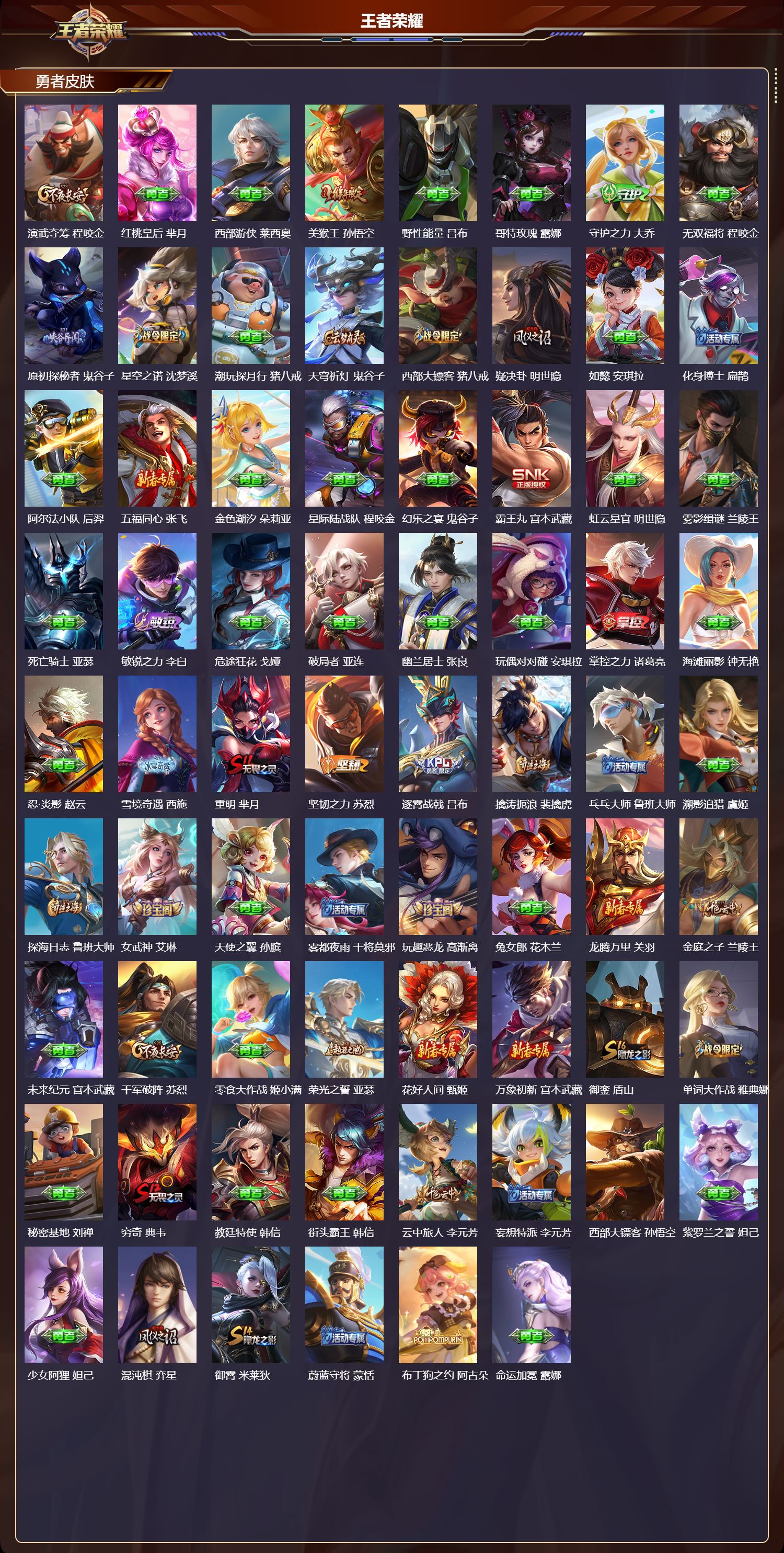 WZMK4303063王者荣耀账号详情图3