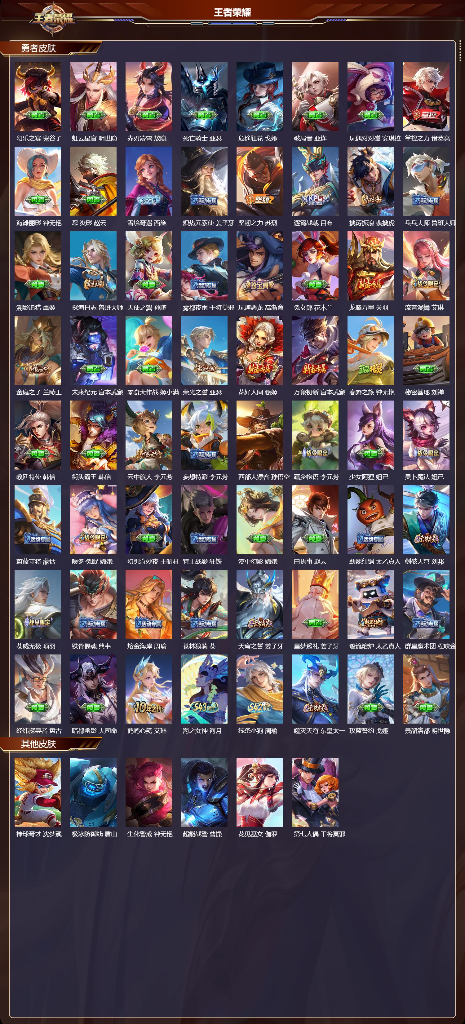 WZMK4303047王者荣耀账号详情图3