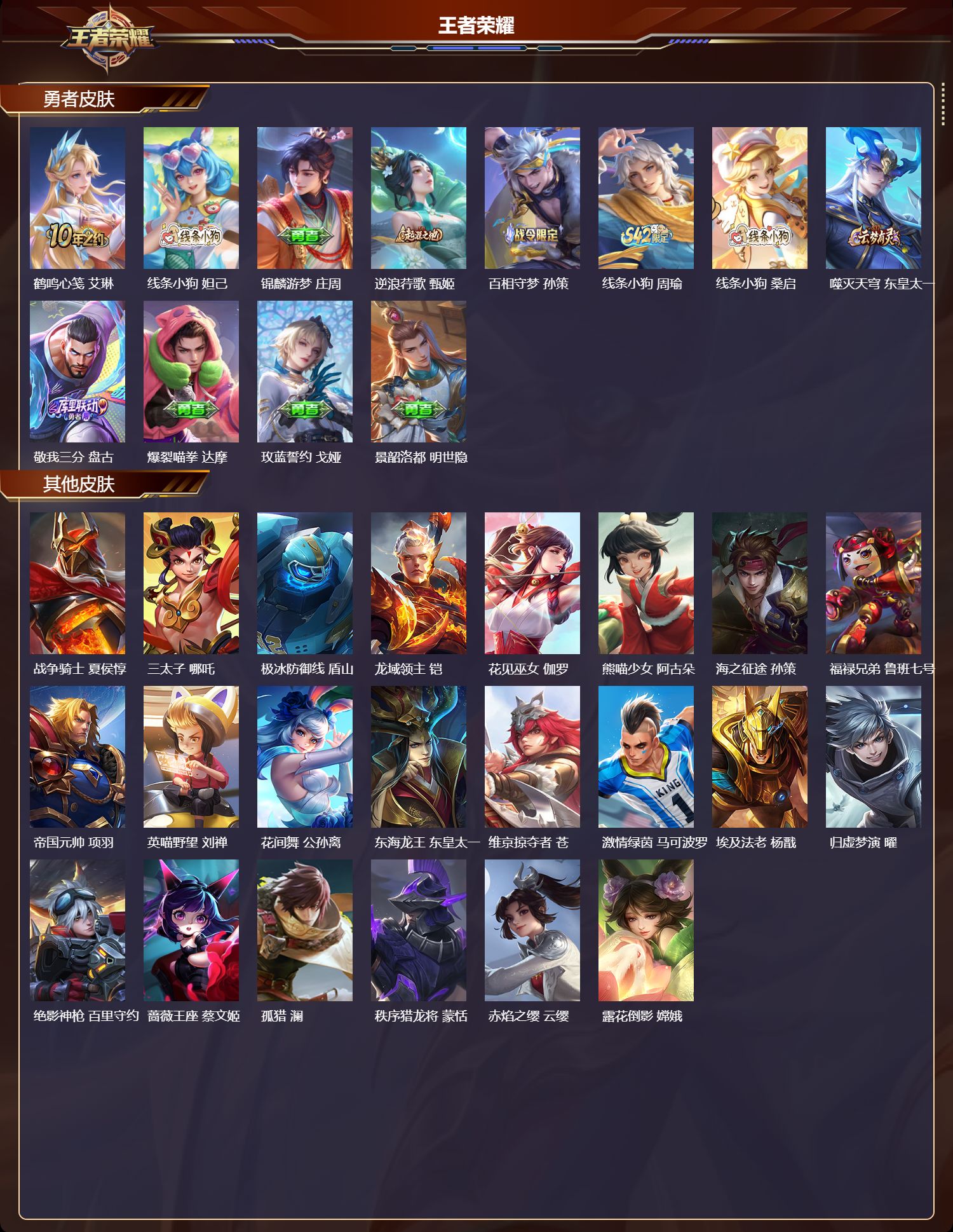 WZMK4302033王者荣耀账号详情图3