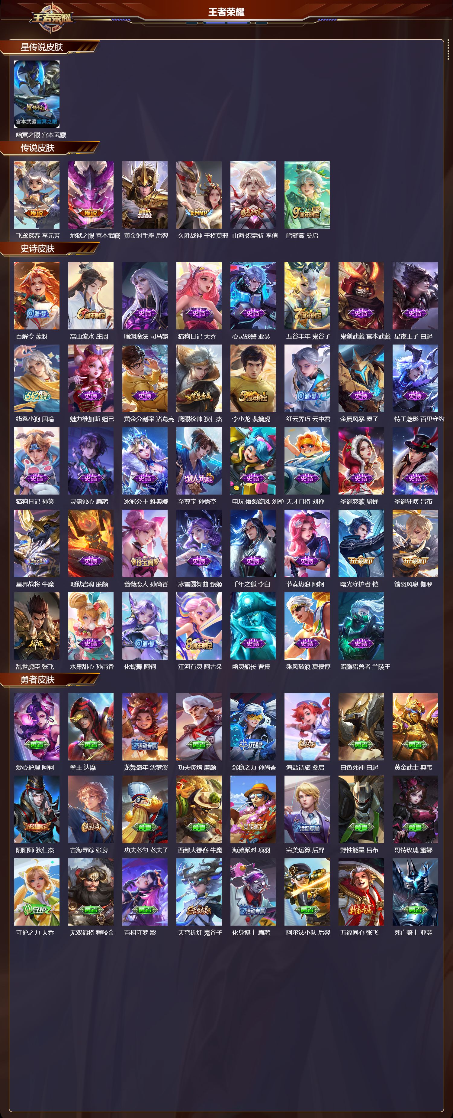 WZMK4302995王者荣耀账号详情图1 WZMK4302995王者荣耀账号详情图1