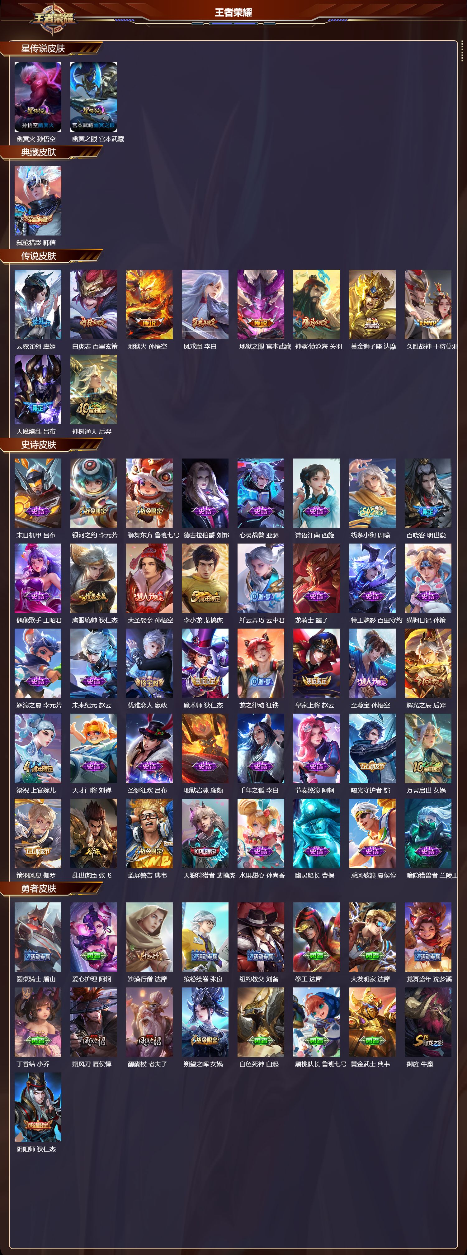 WZMK4302901王者荣耀账号详情图1 WZMK4302901王者荣耀账号详情图1