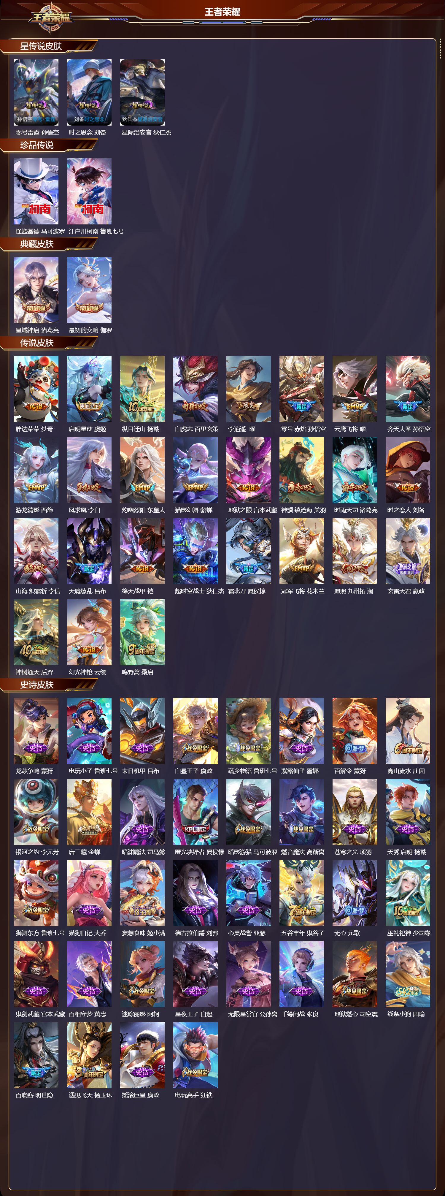 WZMK4302067王者荣耀账号详情图1