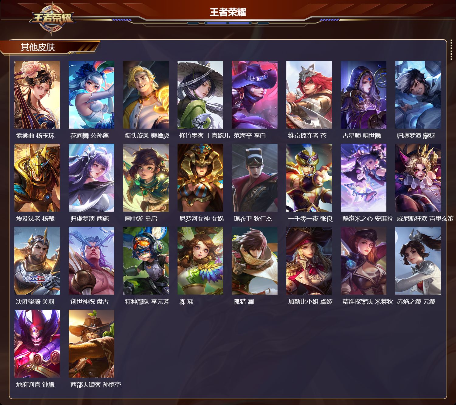 WZMK4302933王者荣耀账号详情图6