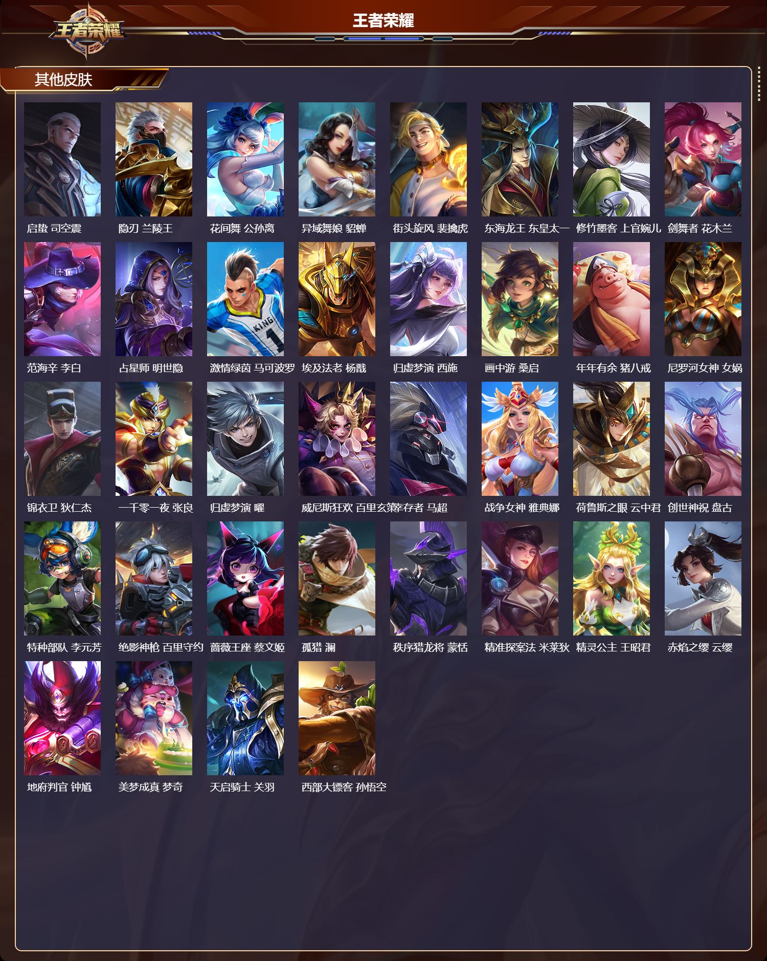 WZMK4302237王者荣耀账号详情图3