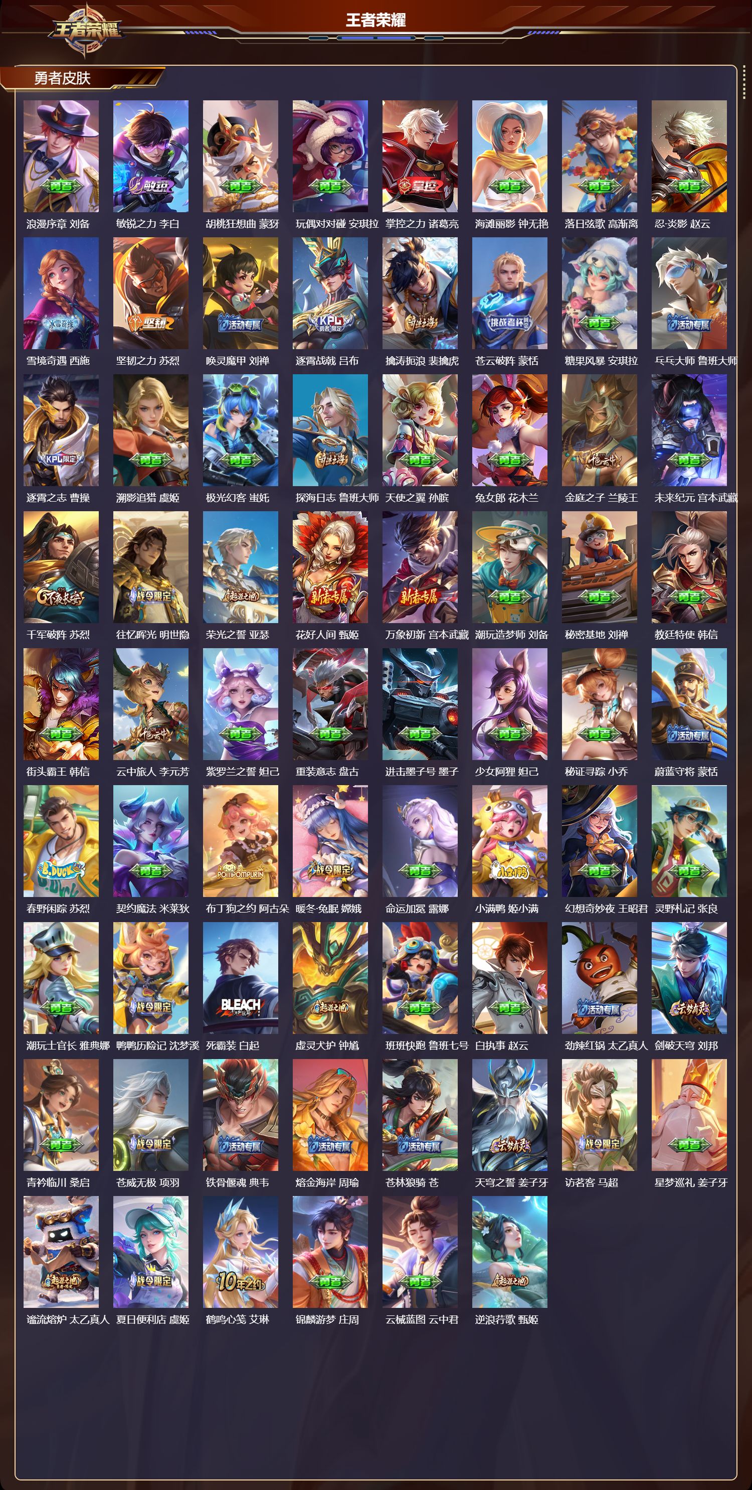 WZMK4302306王者荣耀账号详情图3