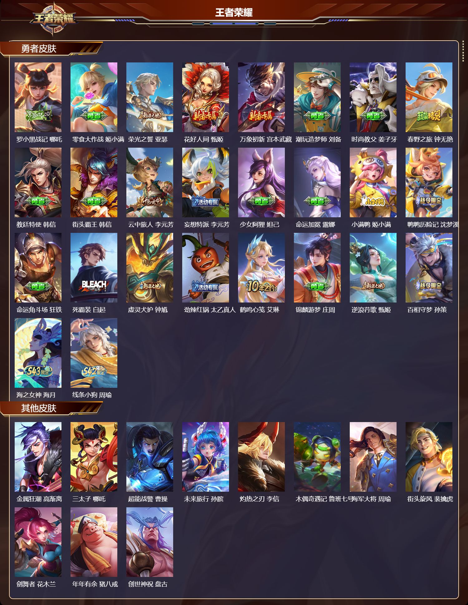 WZMK4302870王者荣耀账号详情图2