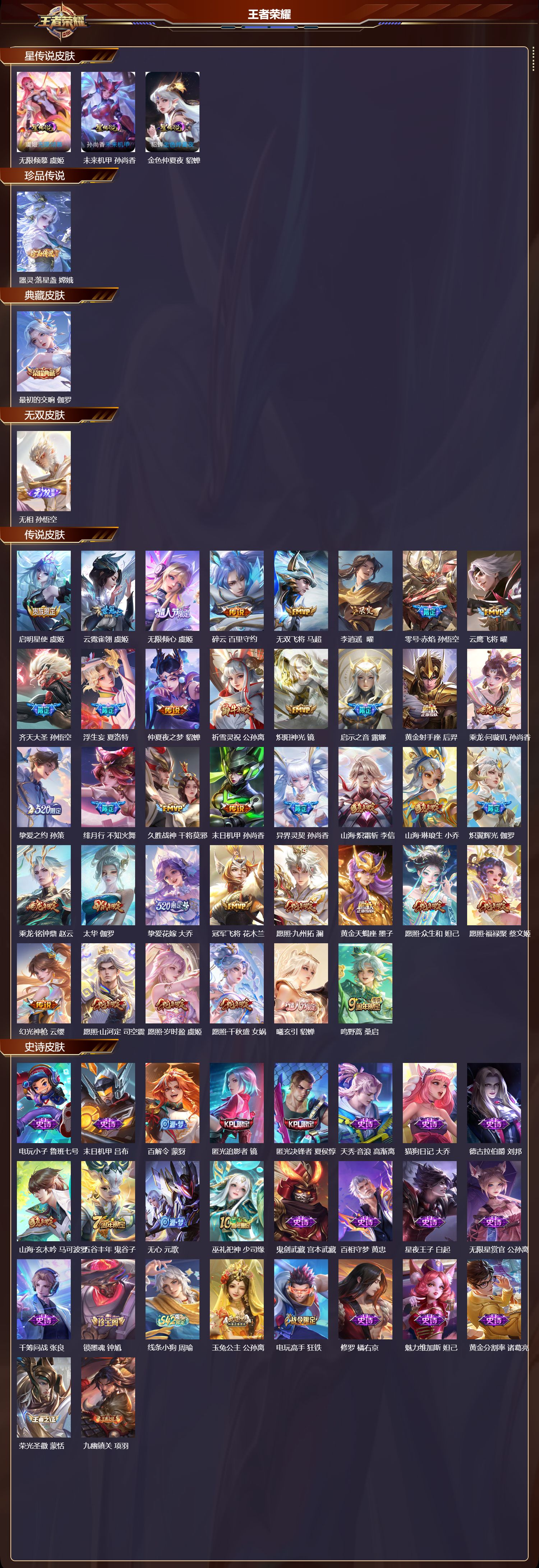 WZMK4302114王者荣耀账号详情图1