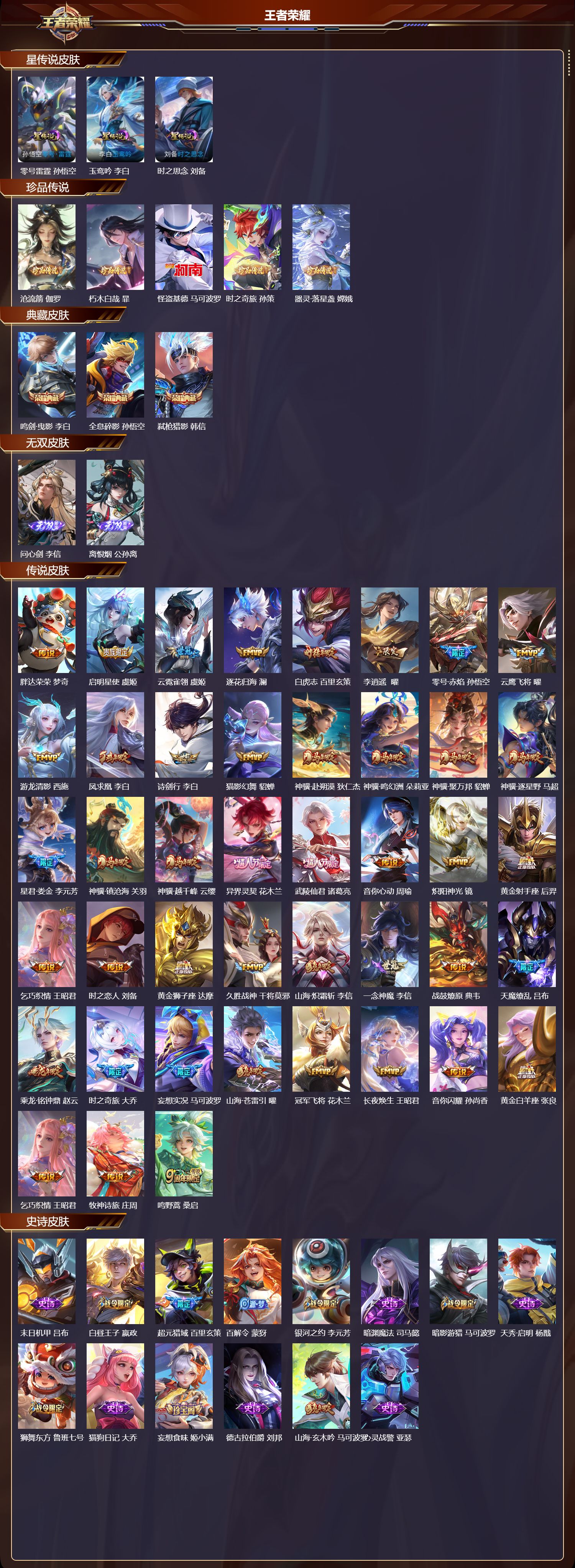 WZMK4302561王者荣耀账号详情图1