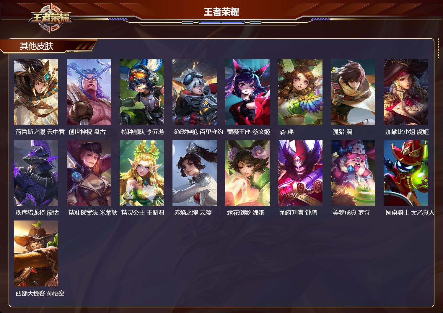 WZMK4302511王者荣耀账号详情图4