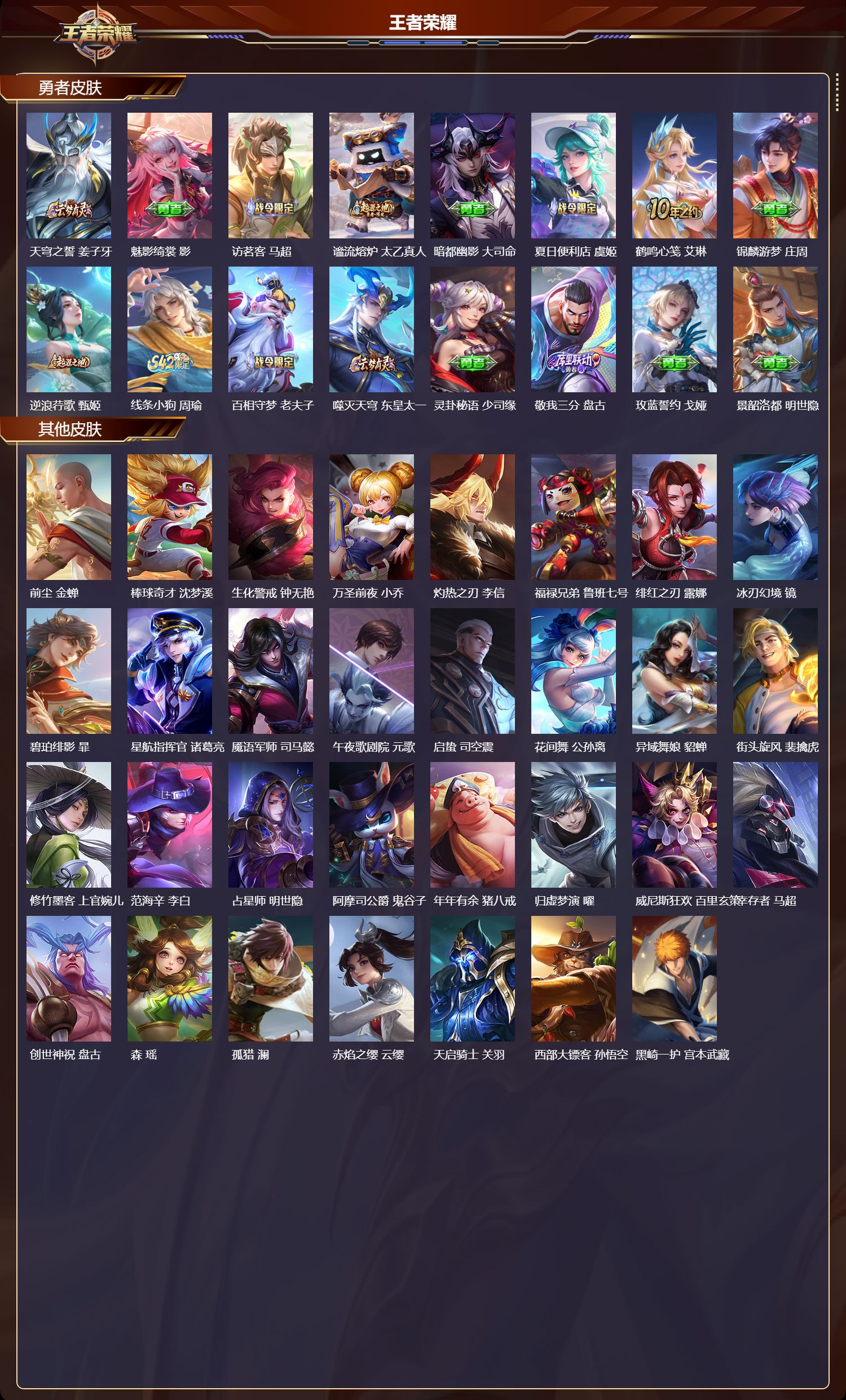 WZMK4302334王者荣耀账号详情图3