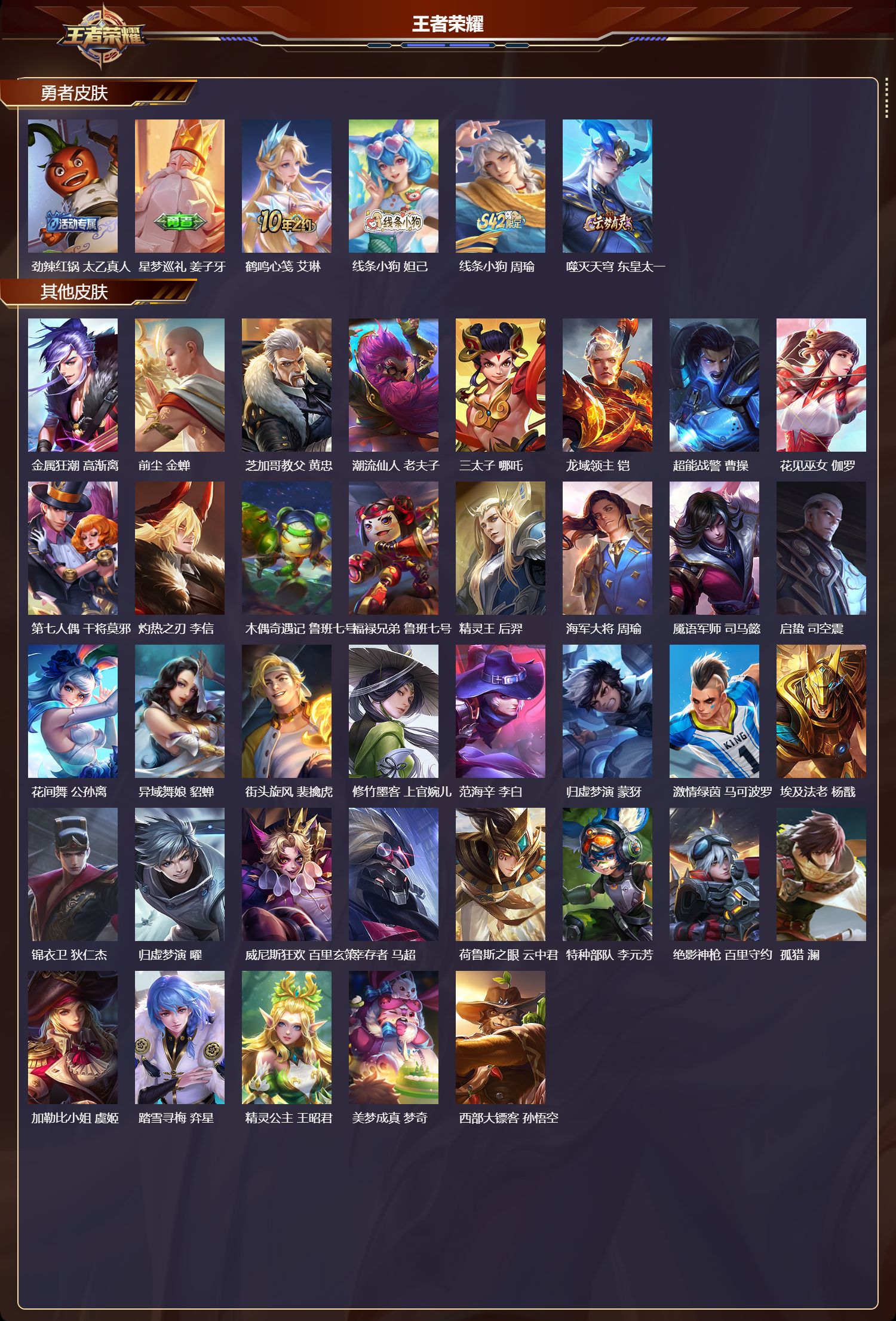 WZMK4302877王者荣耀账号详情图3