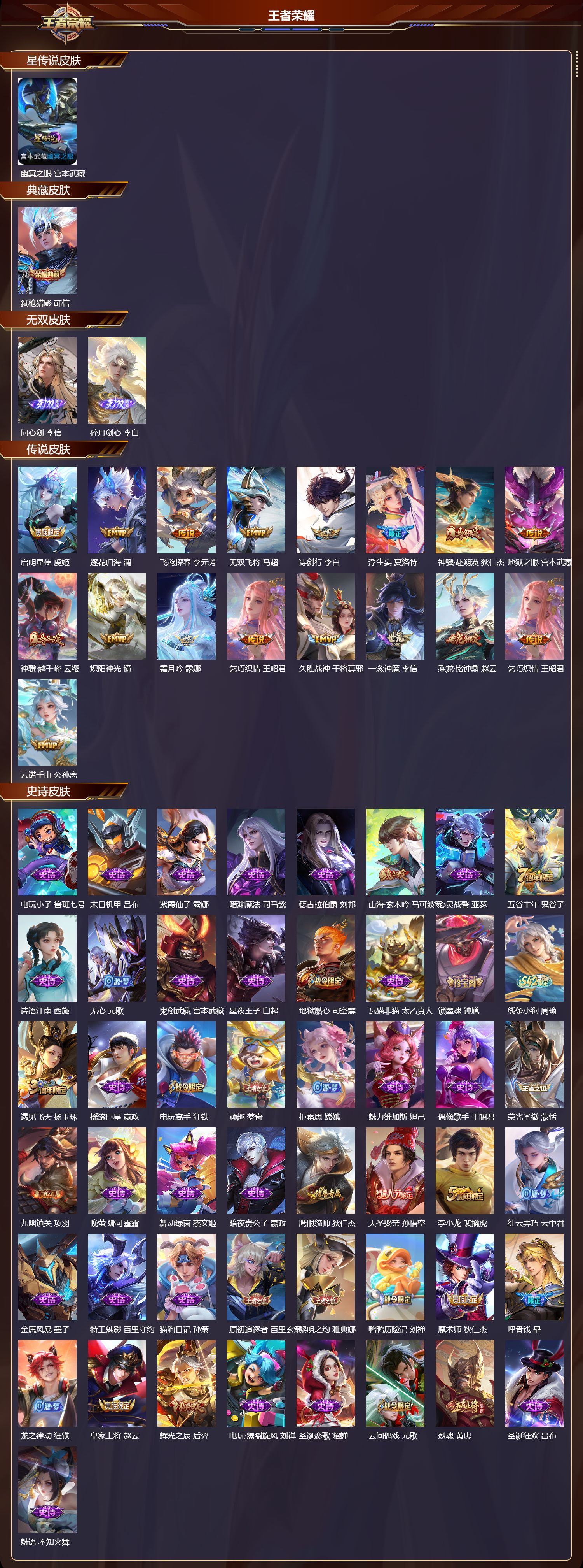 WZMK4302431王者荣耀账号详情图1