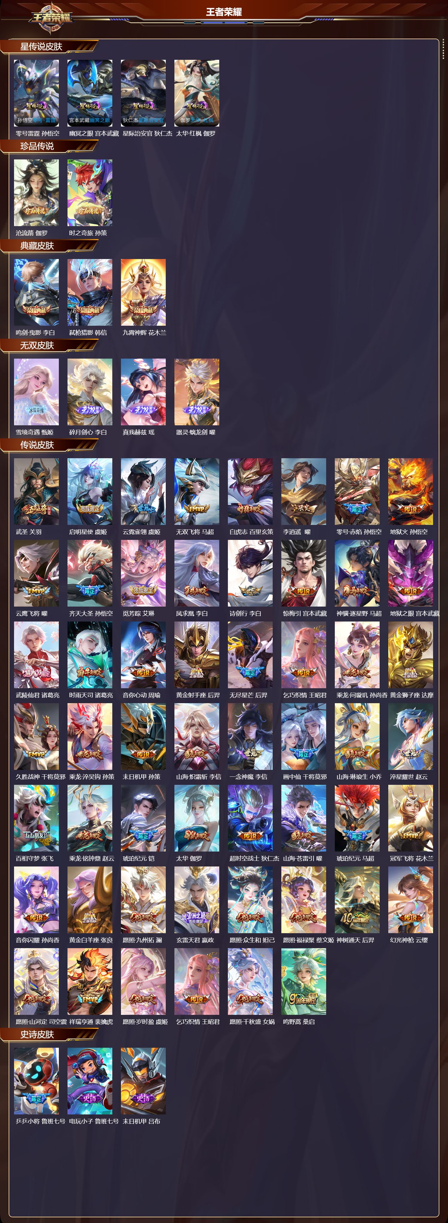 WZQM4303608王者荣耀账号详情图2