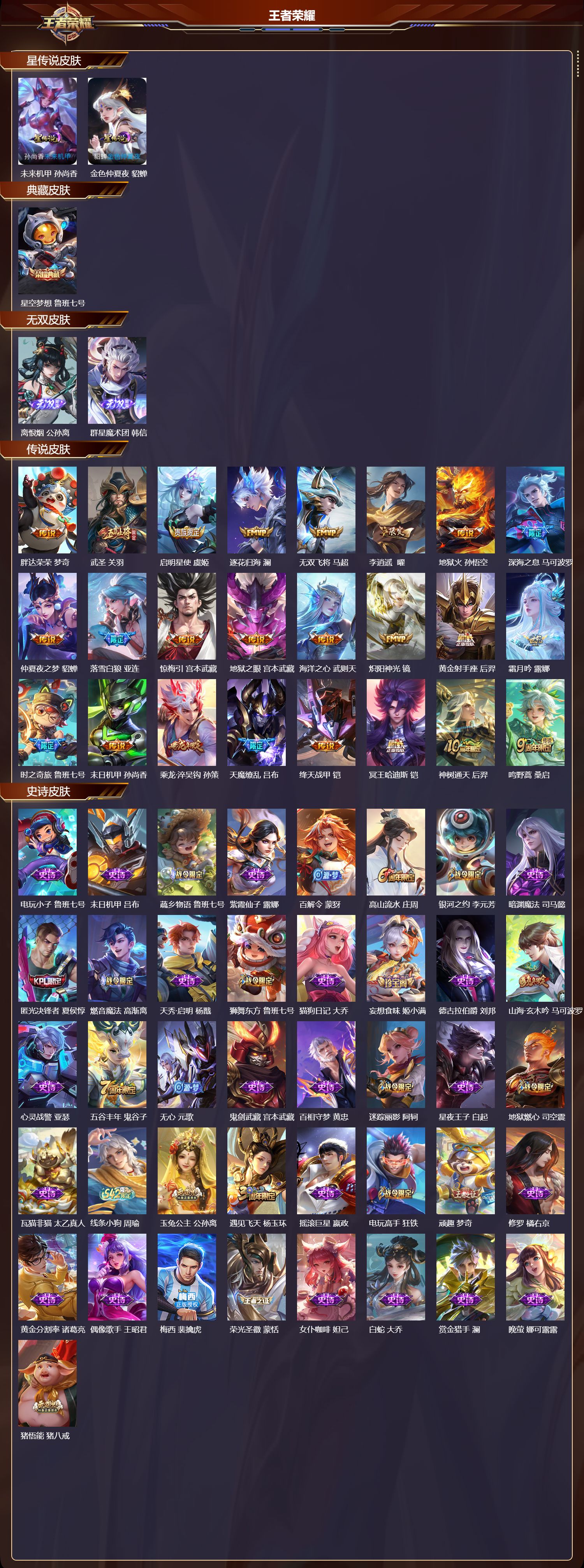 WZQM4303605王者荣耀账号详情图2 WZQM4303605王者荣耀账号详情图2