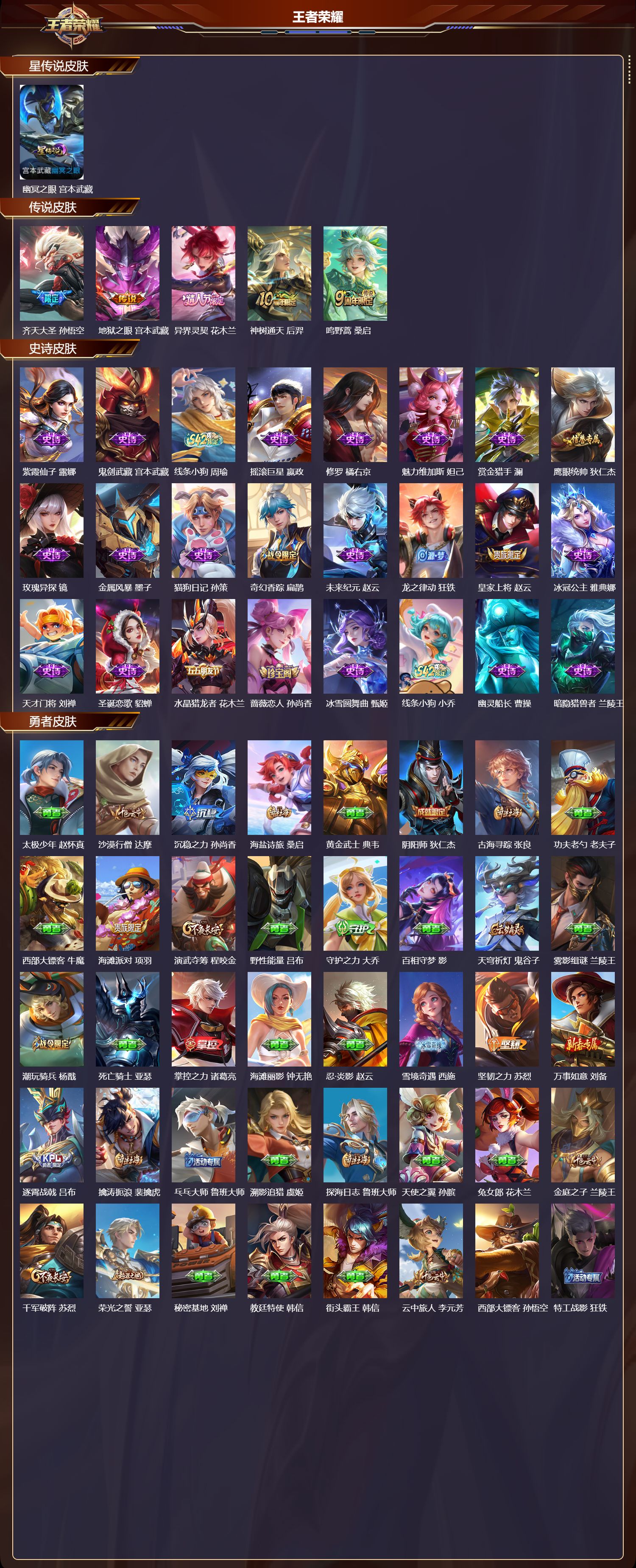 WZMK4302555王者荣耀账号详情图1