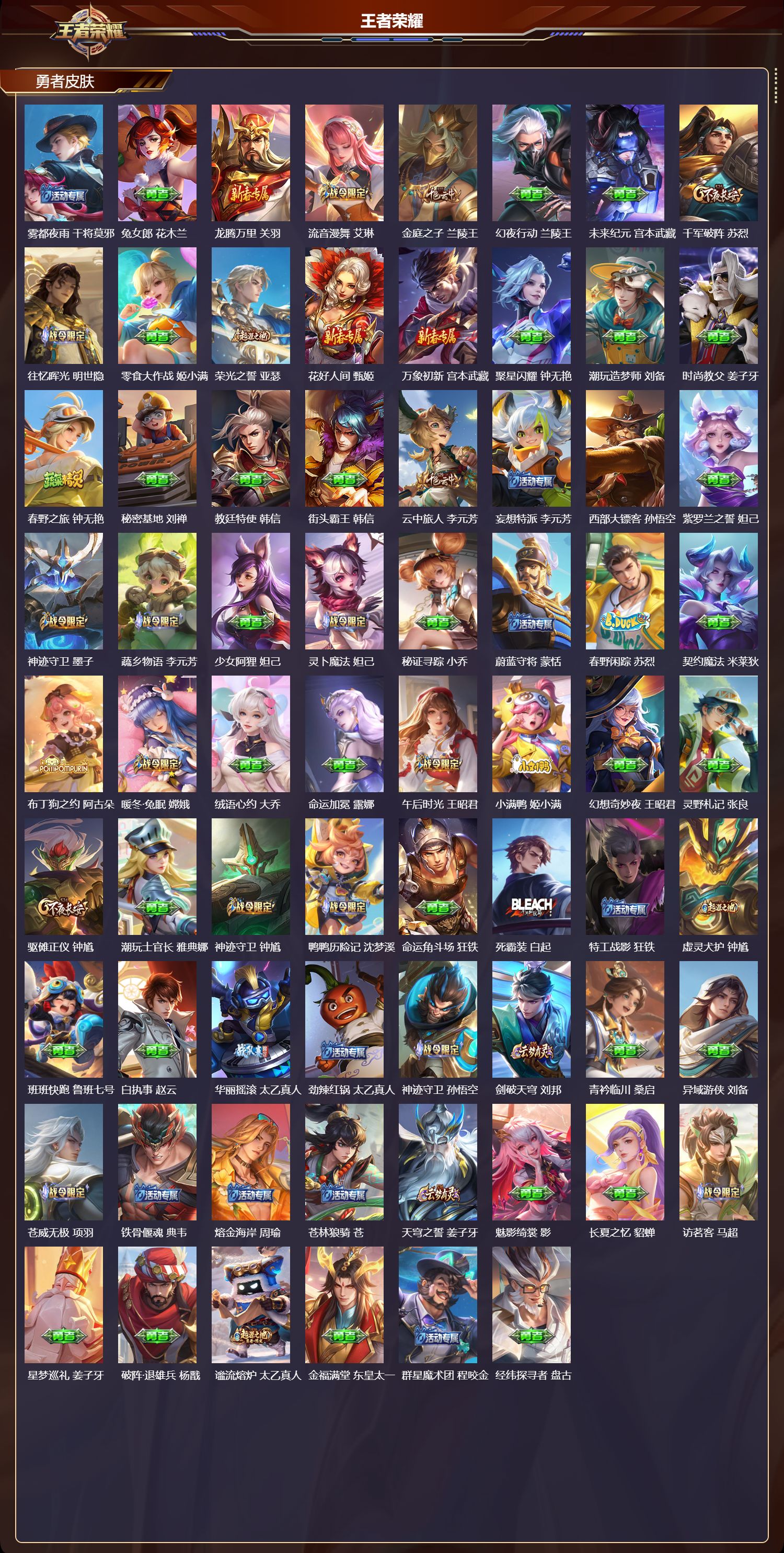 WZMK4302531王者荣耀账号详情图5