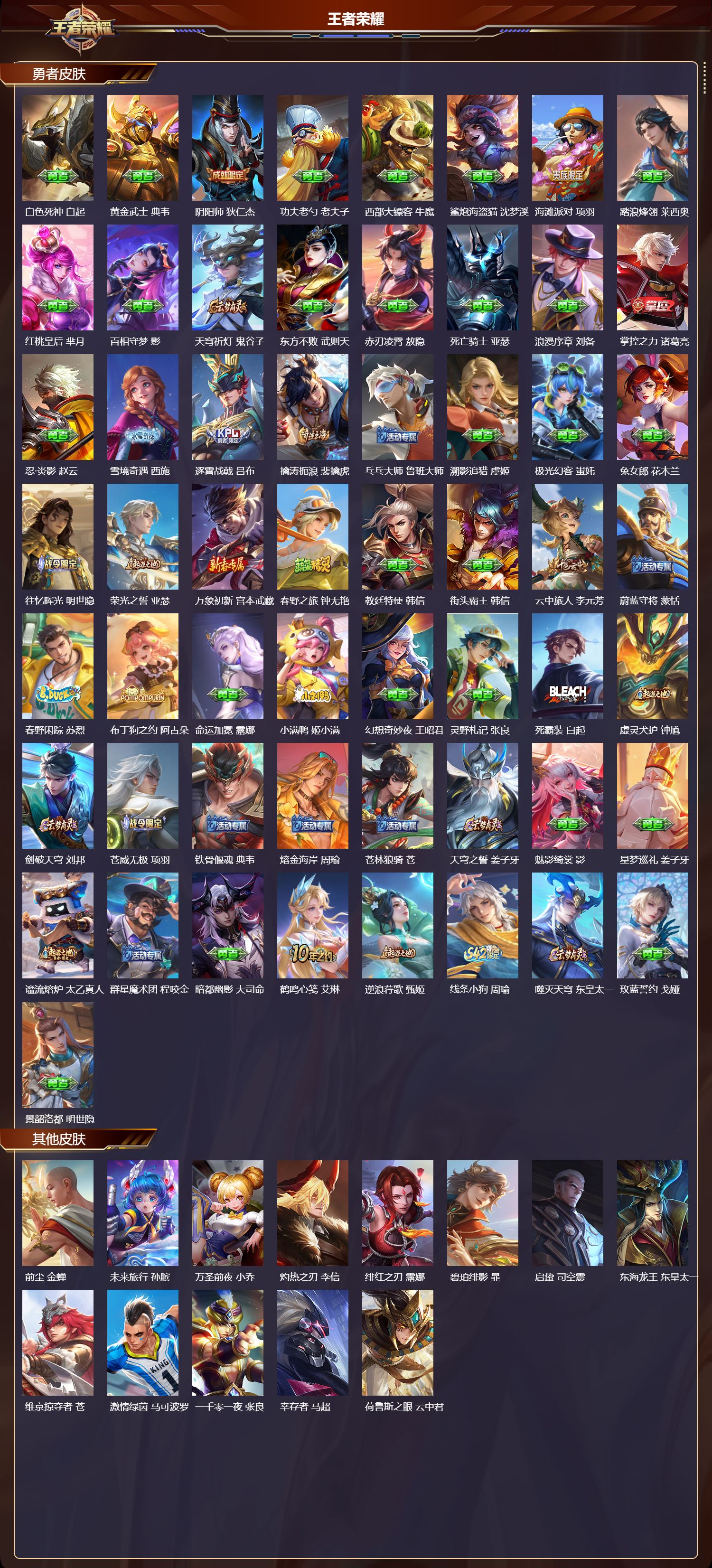 WZMK4302769王者荣耀账号详情图2