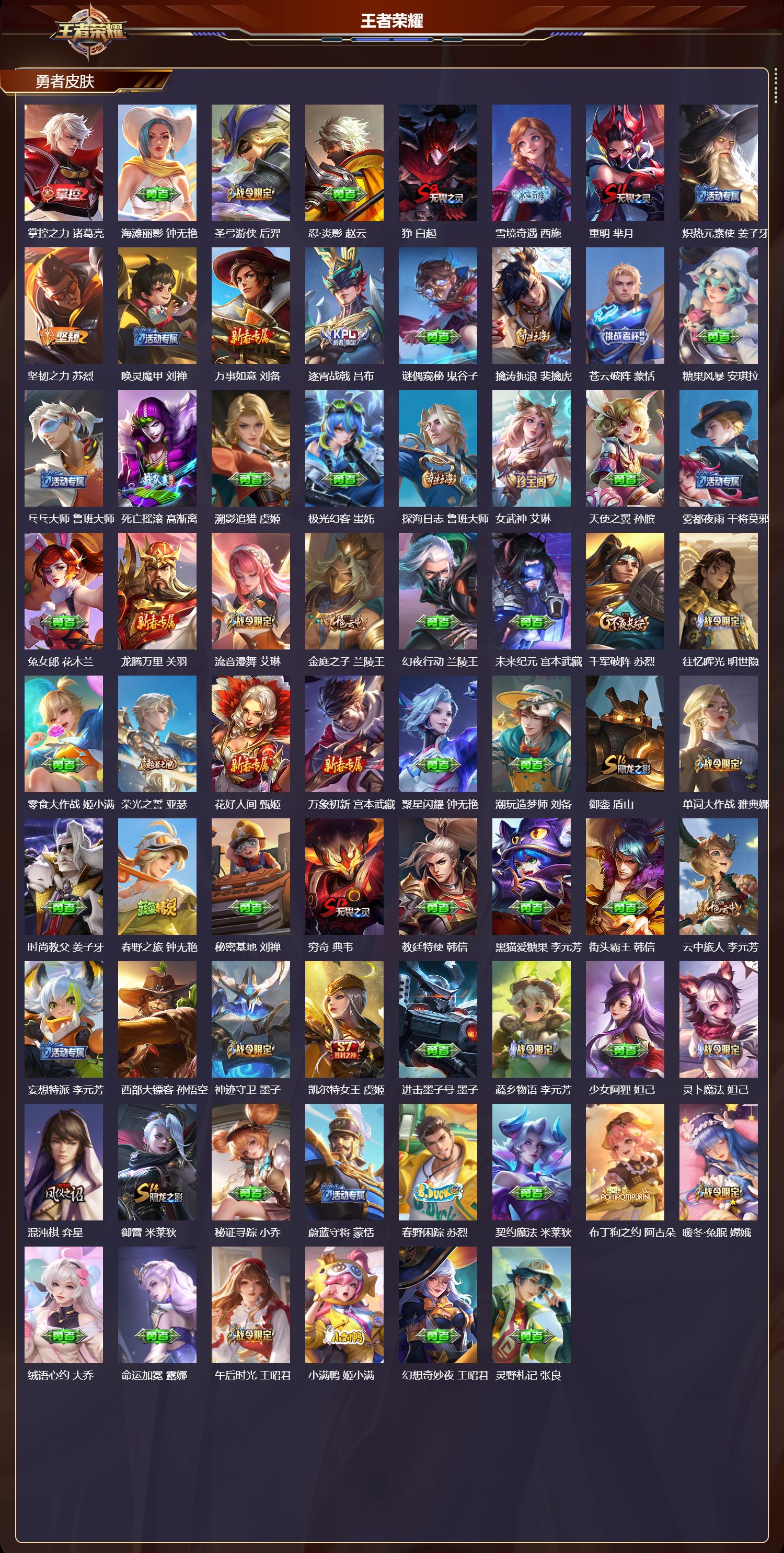 WZMK4302030王者荣耀账号详情图5