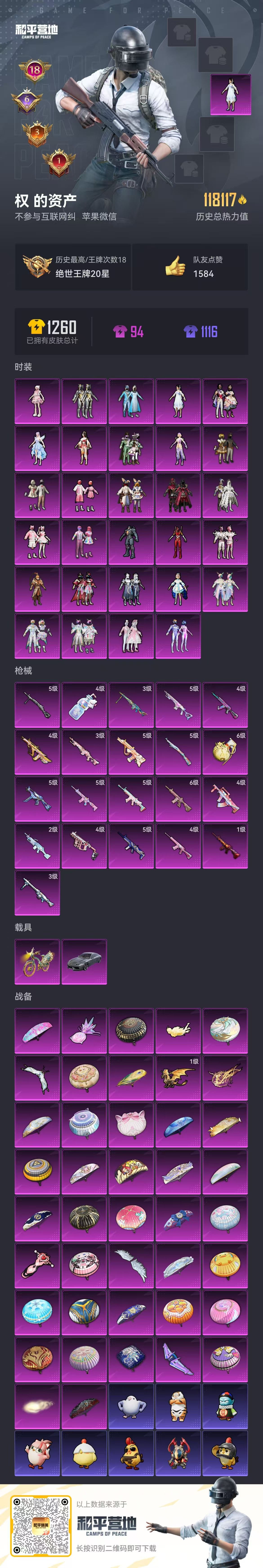 HPCMW4185291和平精英账号详情图1