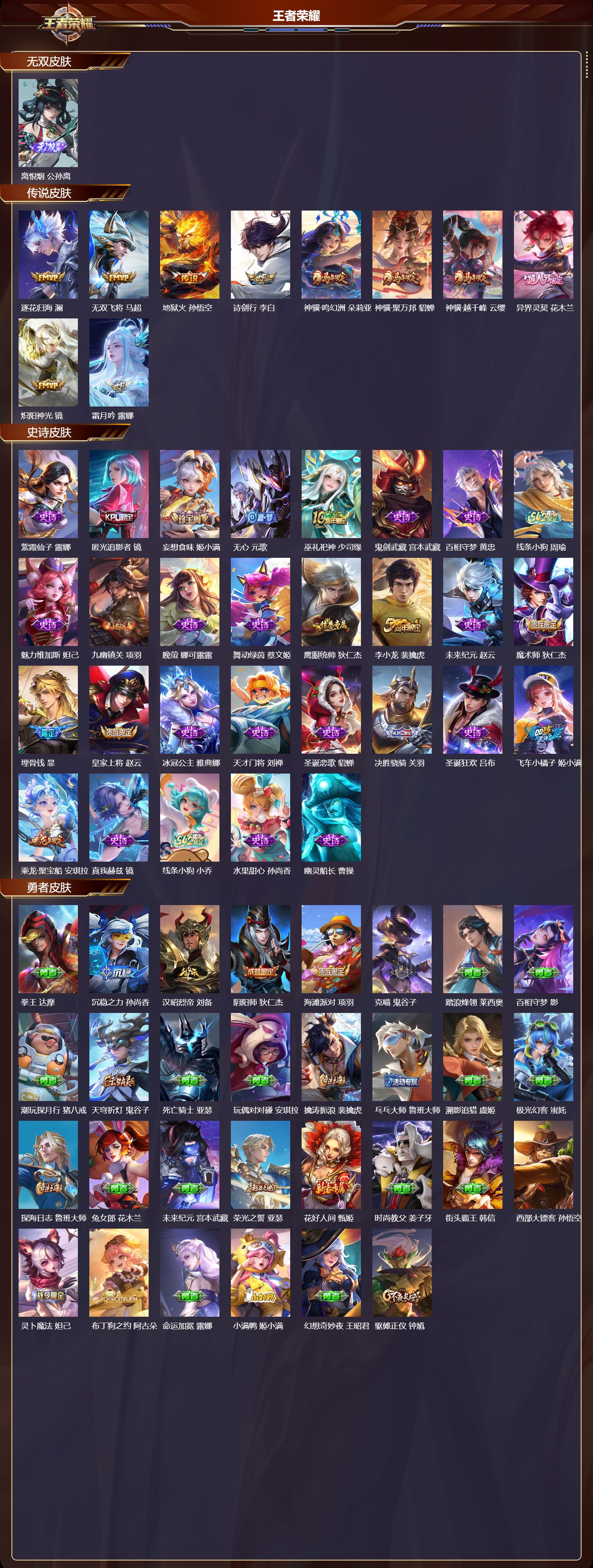 WZMK4302343王者荣耀账号详情图1