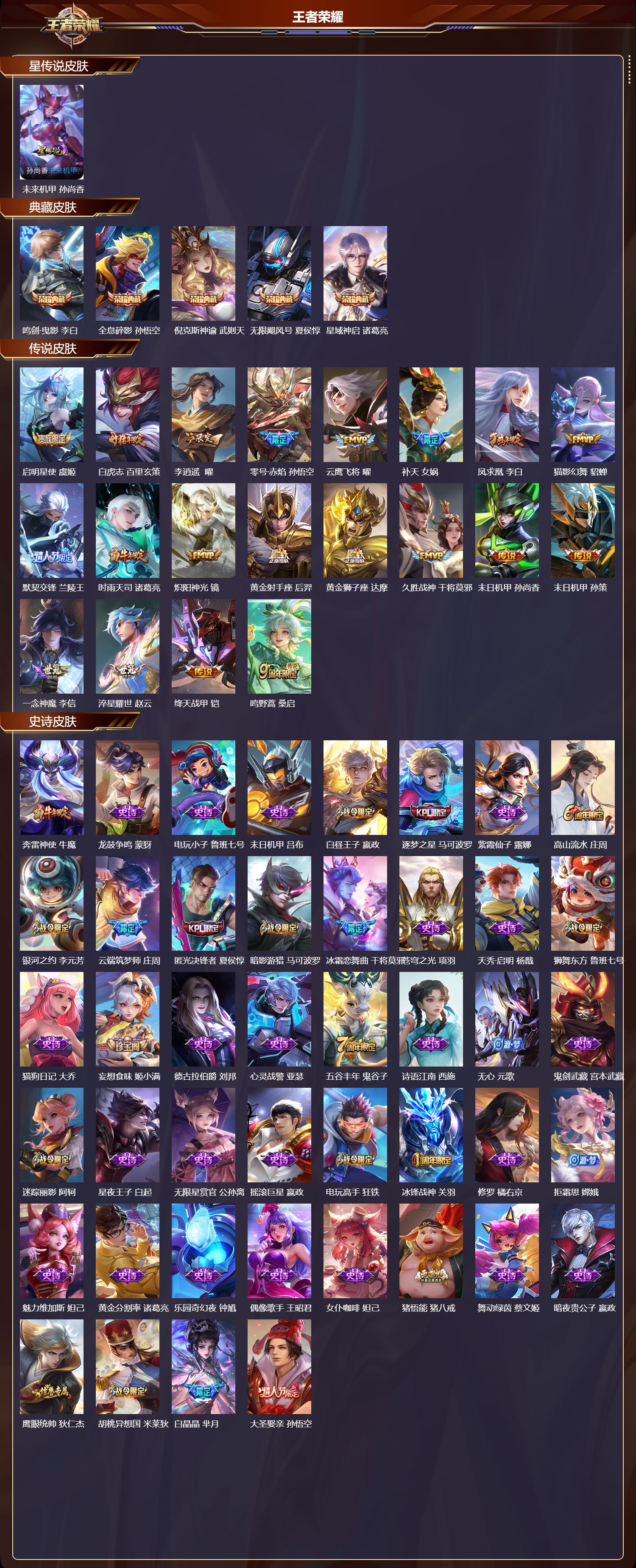 WZMK4302506王者荣耀账号详情图1