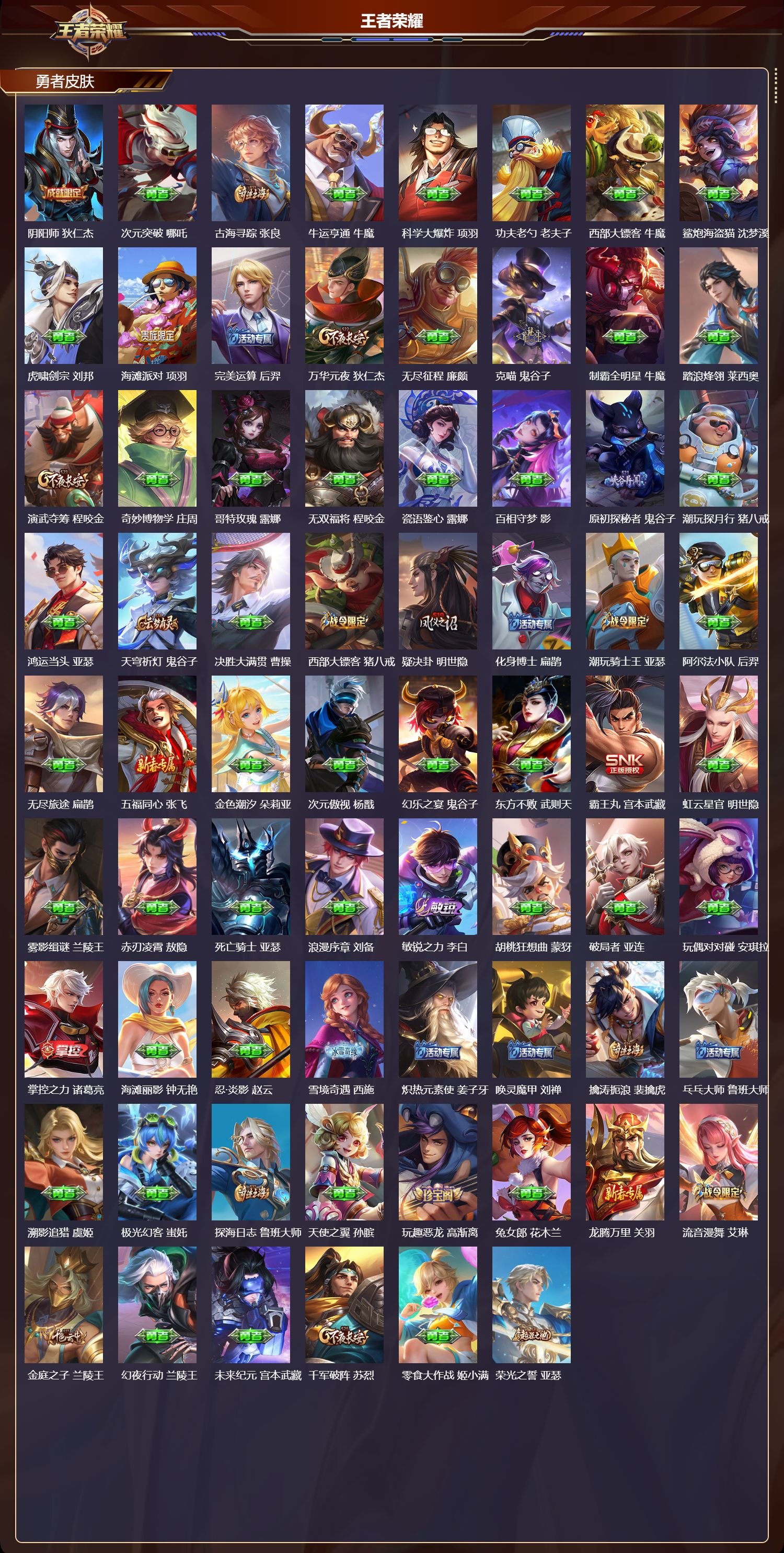 WZMK4302569王者荣耀账号详情图3