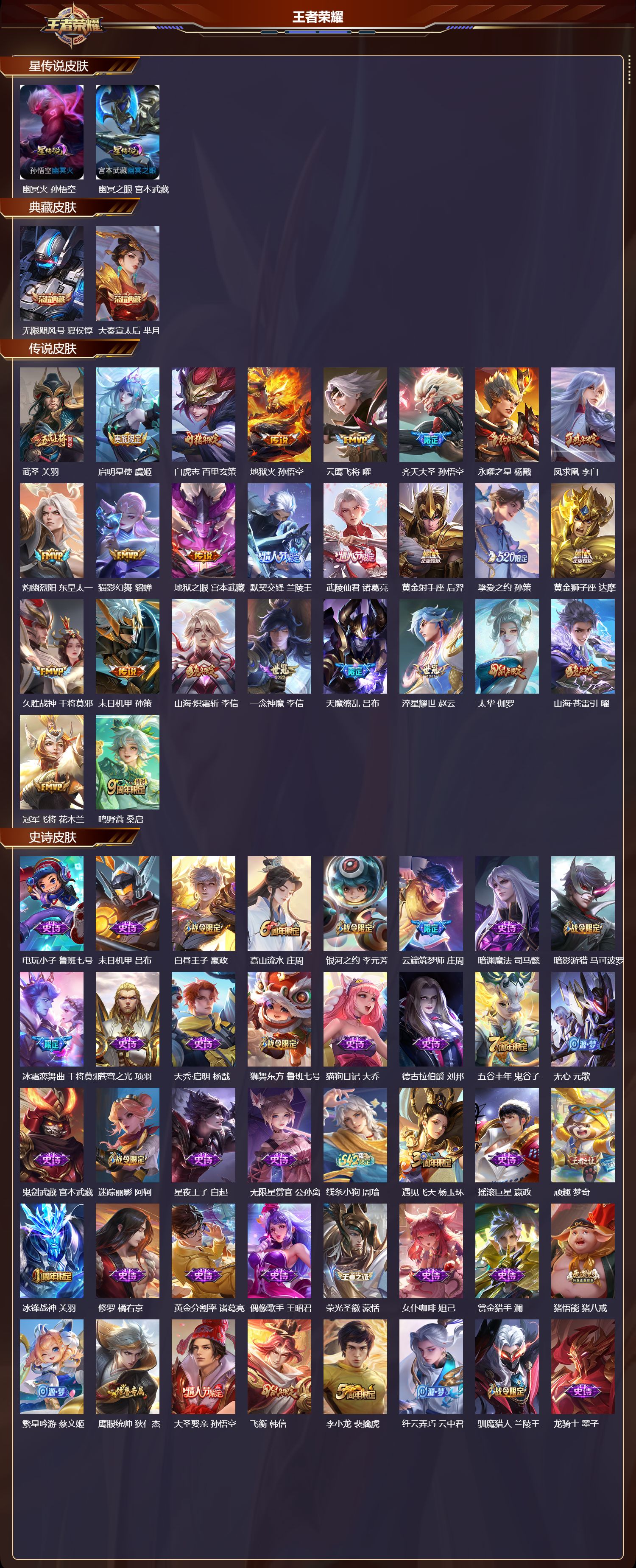 WZQM4304531王者荣耀账号详情图2